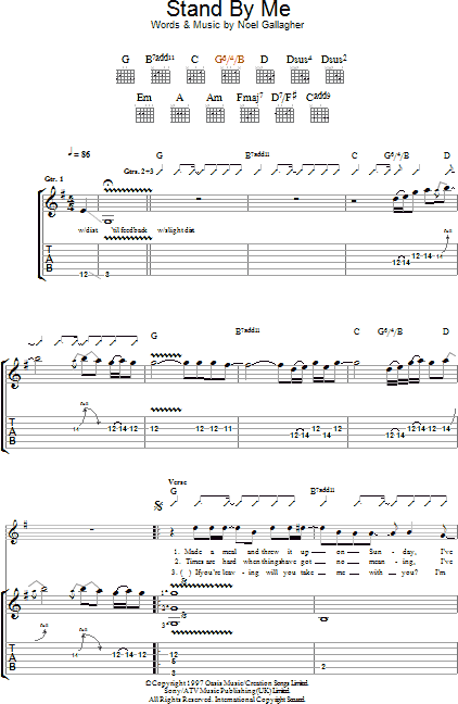 Stand By Me Guitar Tab Zzounds