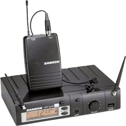 Samson UHF Synth 32 Wireless Lavalier With Audio Technica MT350