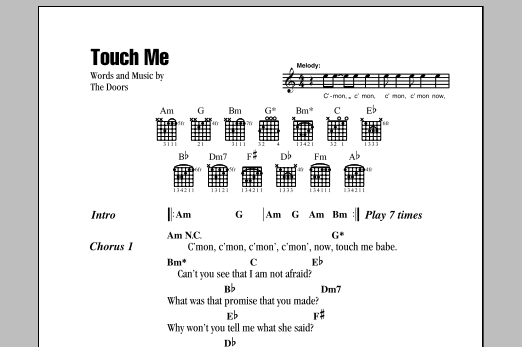 touch chords cigarettes Touch Me