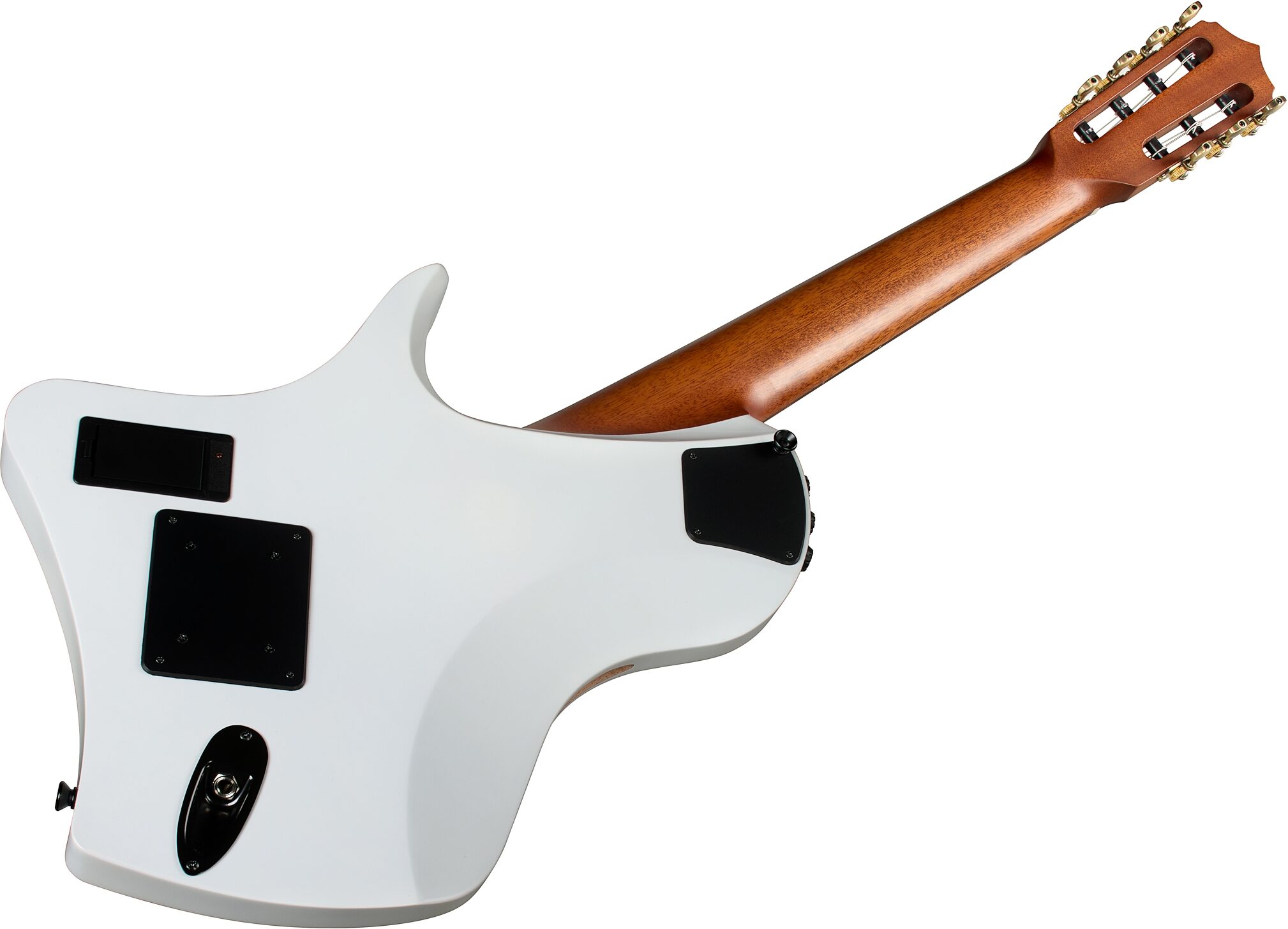 Cordoba Abasi Stage 7 Classical Acoustic-Electric Guitar (with Gig Bag), White Burst, Action Position Back
