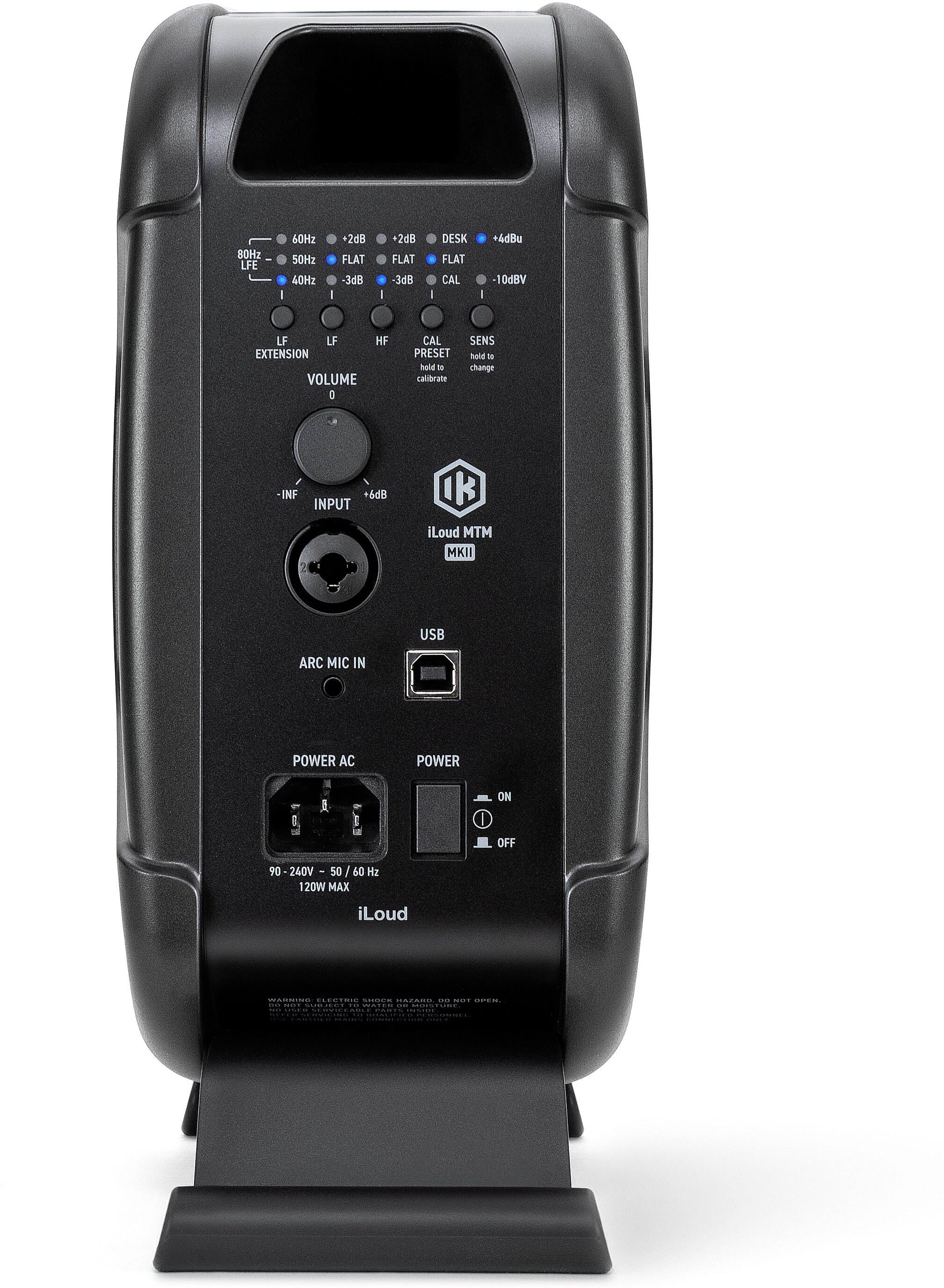 IK Multimedia iLoud MTM MKII Studio Monitor, Single Speaker, Black, Open Box (Very Good), Action Position Back