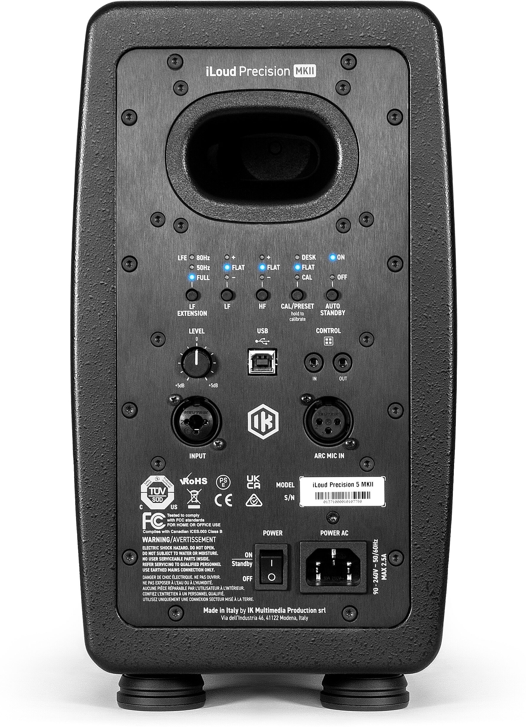 IK Multimedia iLoud Precision 5 MKII Monitor, Single, Black, Action Position Back
