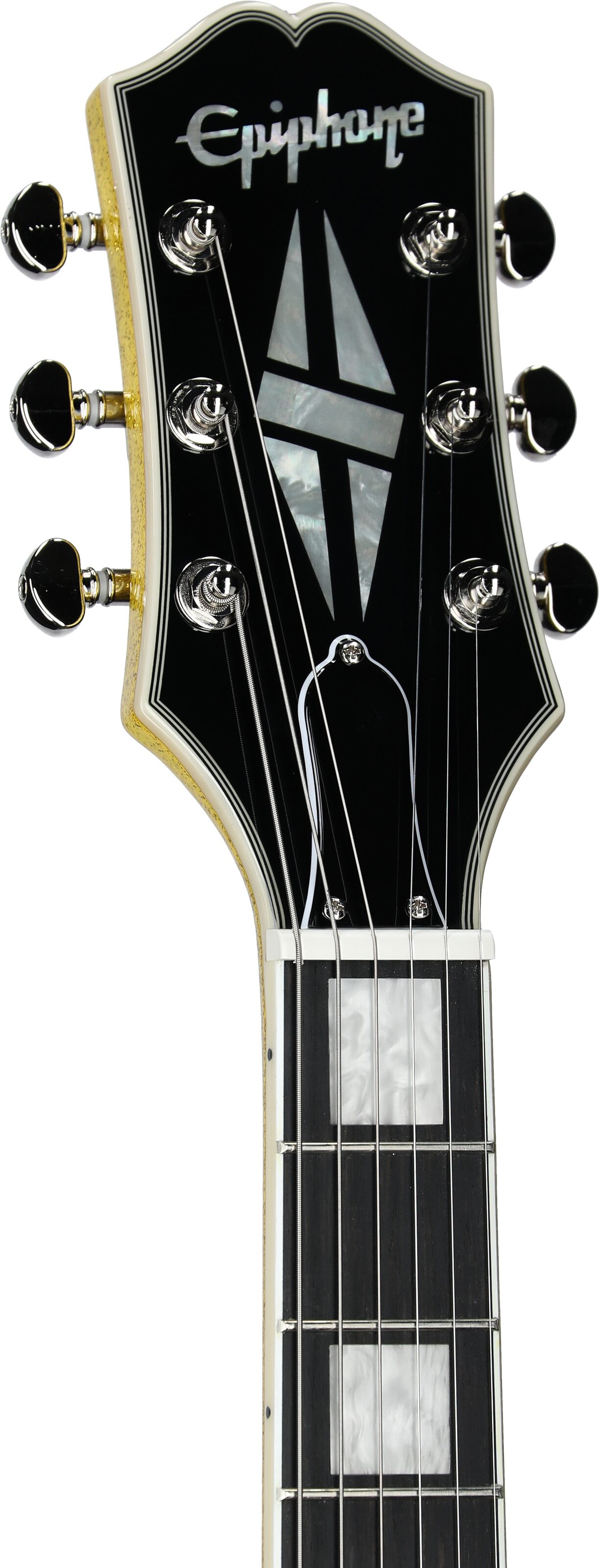 Epiphone Exclusive SG Custom Electric Guitar, Gold Sparkle, Open Box (Very Good), Action Position Back