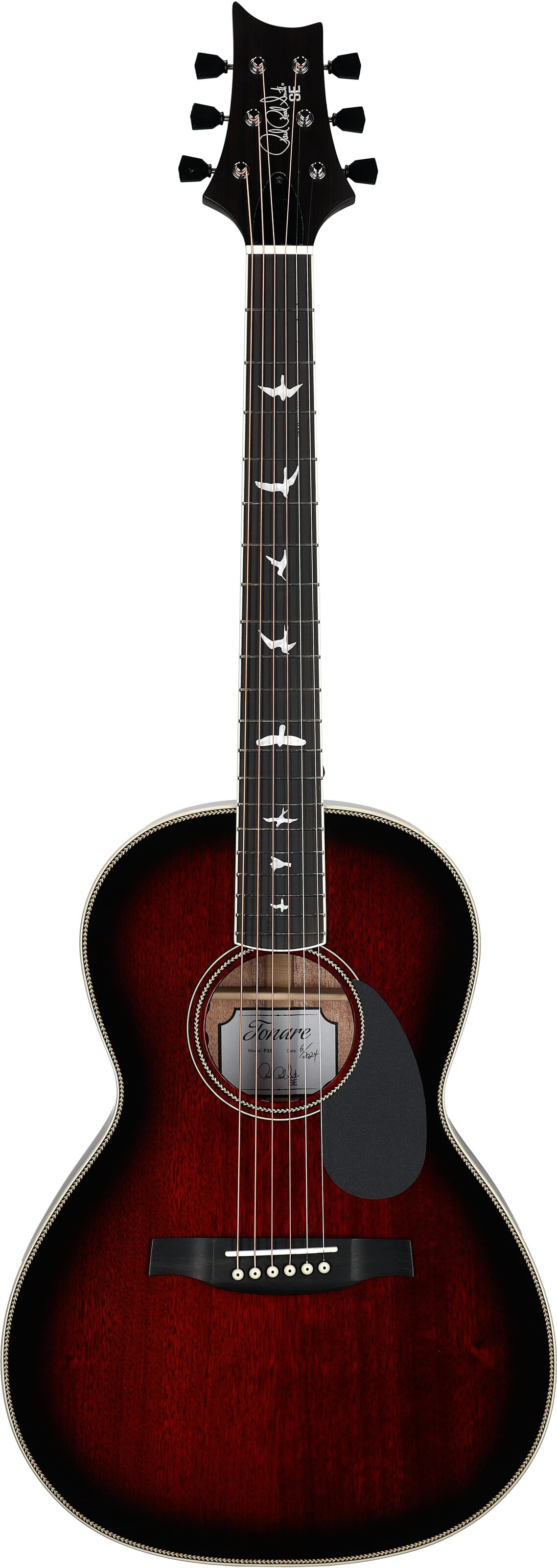 PRS Paul Reed Smith SE P20E Parlor Acoustic-Electric Guitar (with Gig Bag), Action Position Back