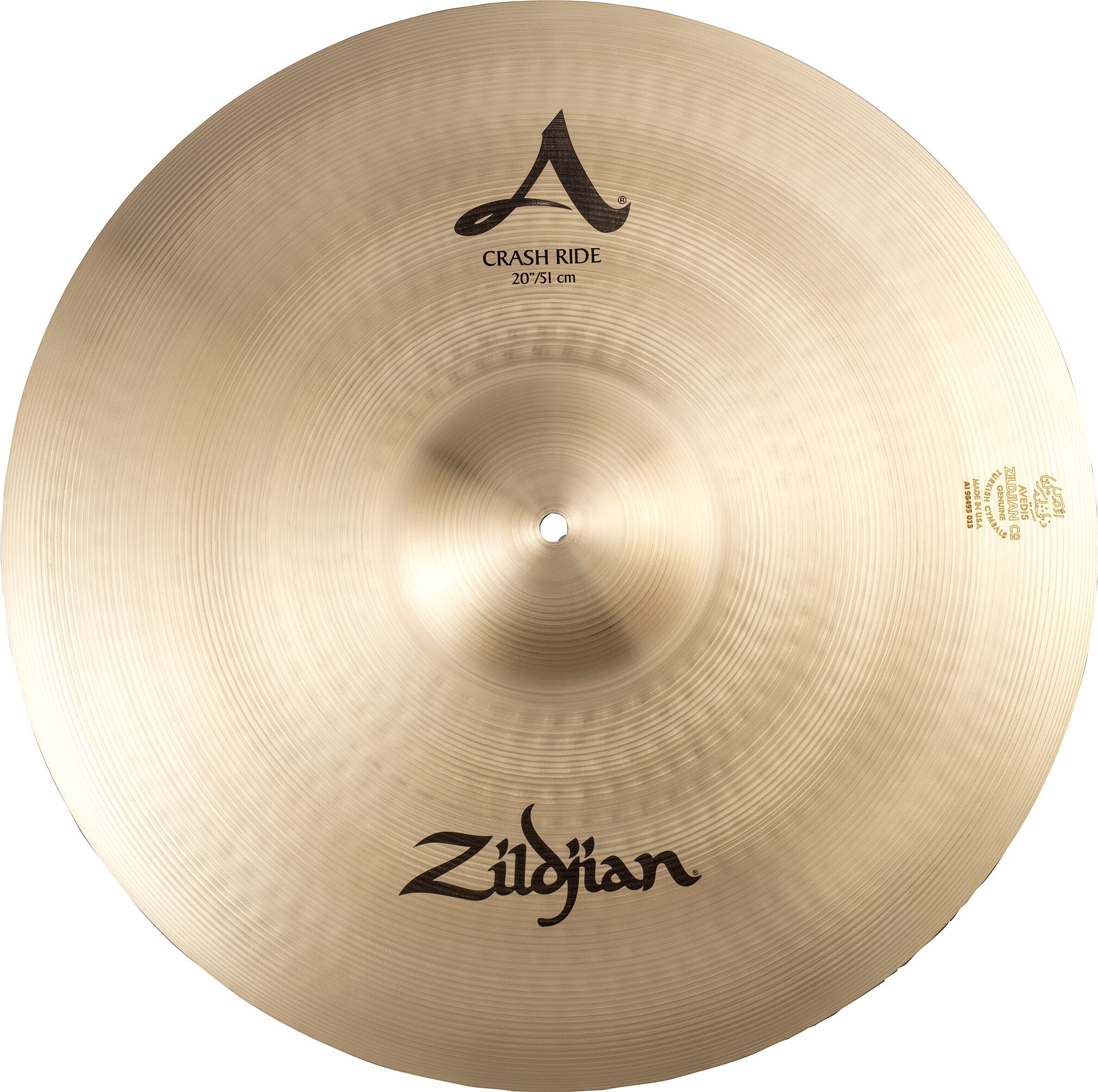 Zildjian A Series Crash Ride Cymbal, 20 inch, Action Position Back