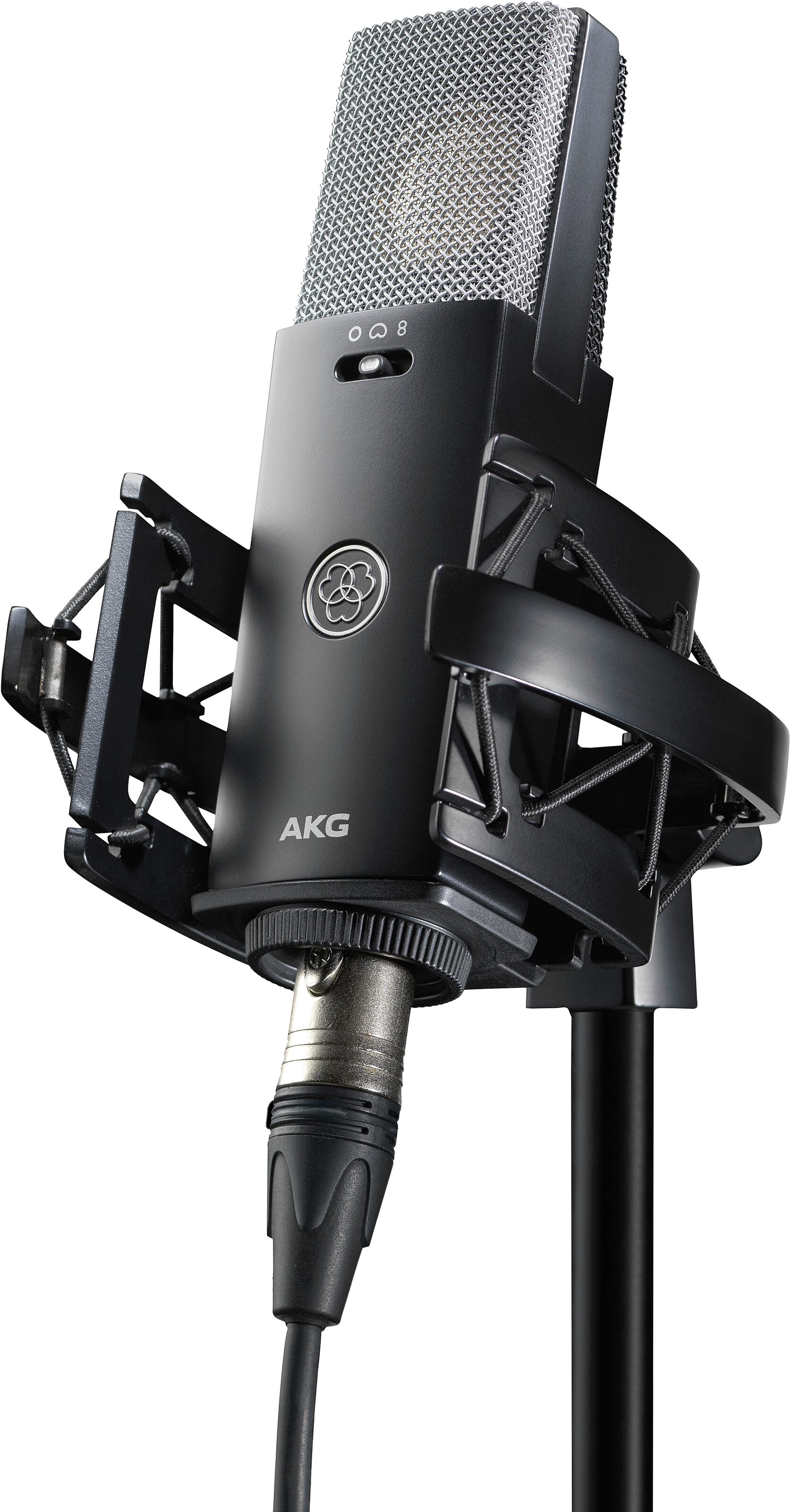 AKG C114 Large-Diaphragm Multi-Pattern Condenser Microphone, New, Action Position Back