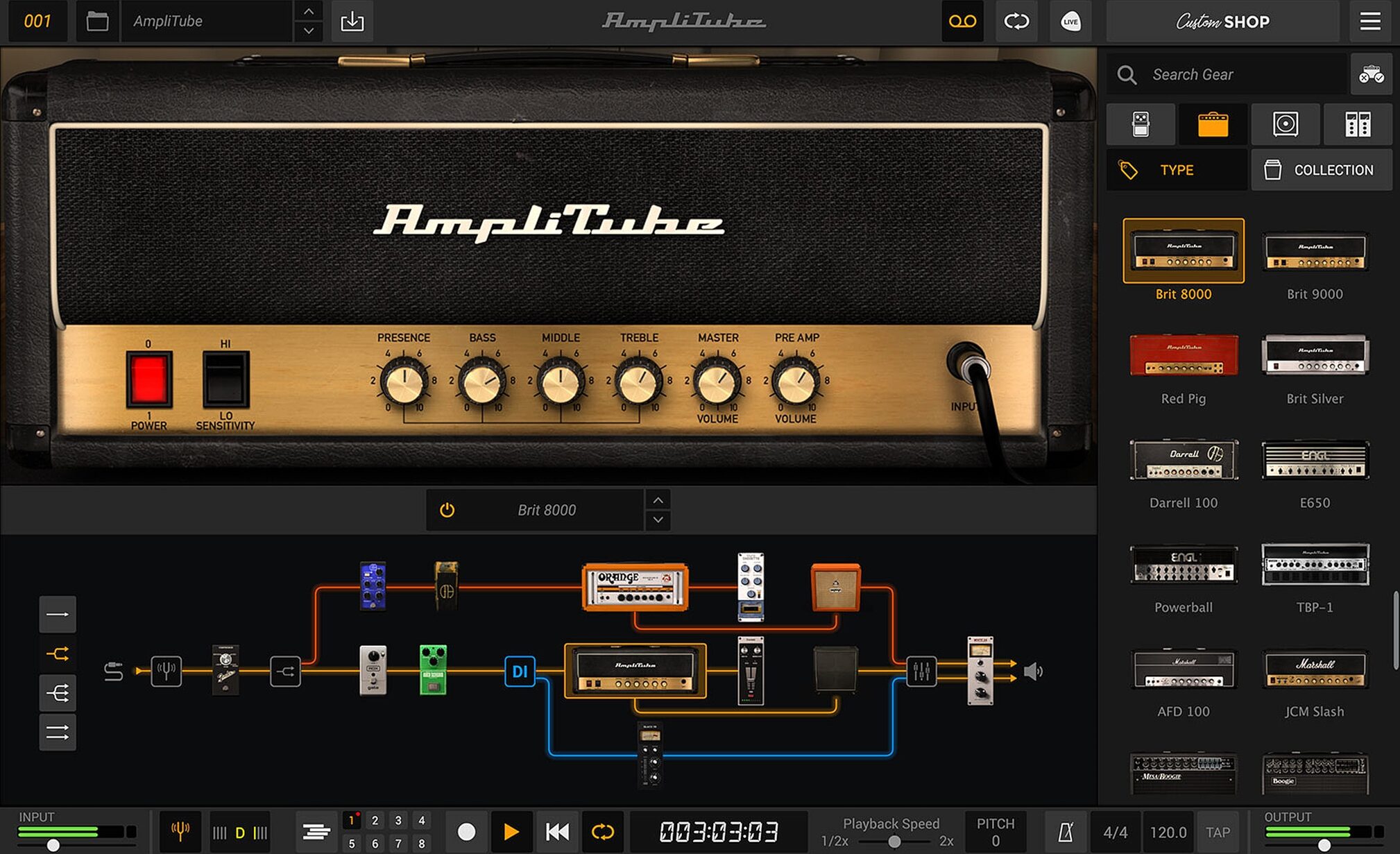 IK Multimedia AmpliTube 5 Amp Emulation Software, Digital Download, Action Position Back
