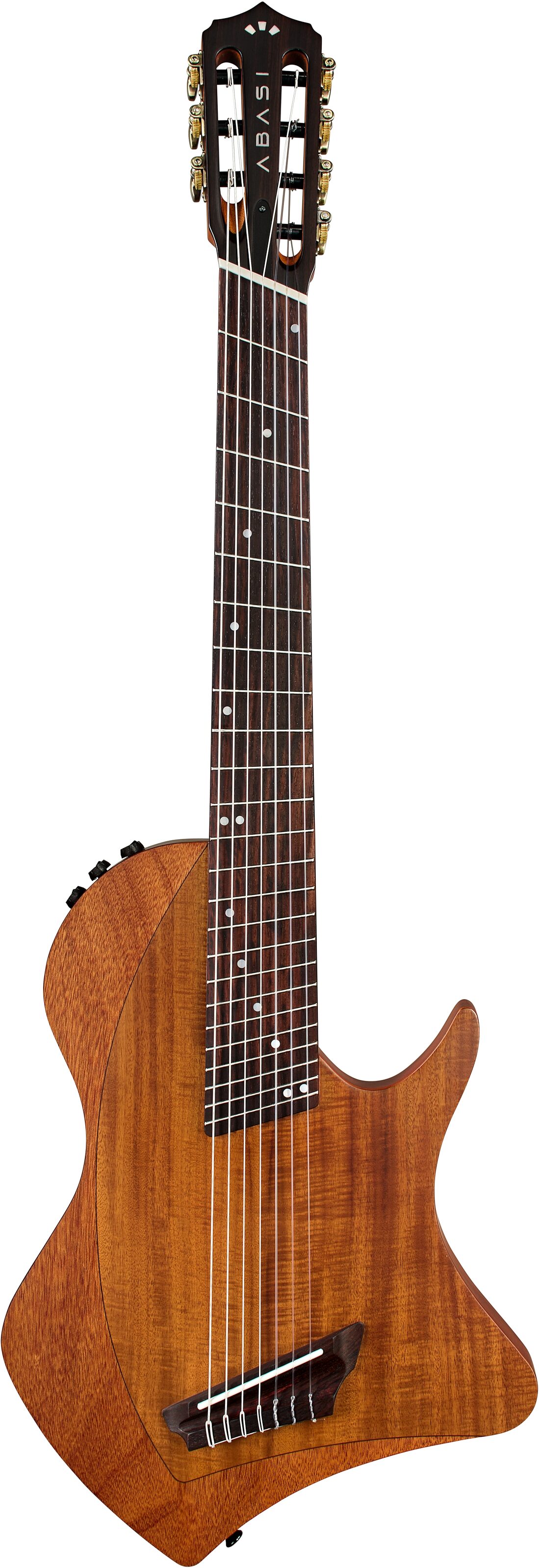 Cordoba Abasi Stage 7 Classical Acoustic-Electric Guitar (with Gig Bag), Acacia, Main