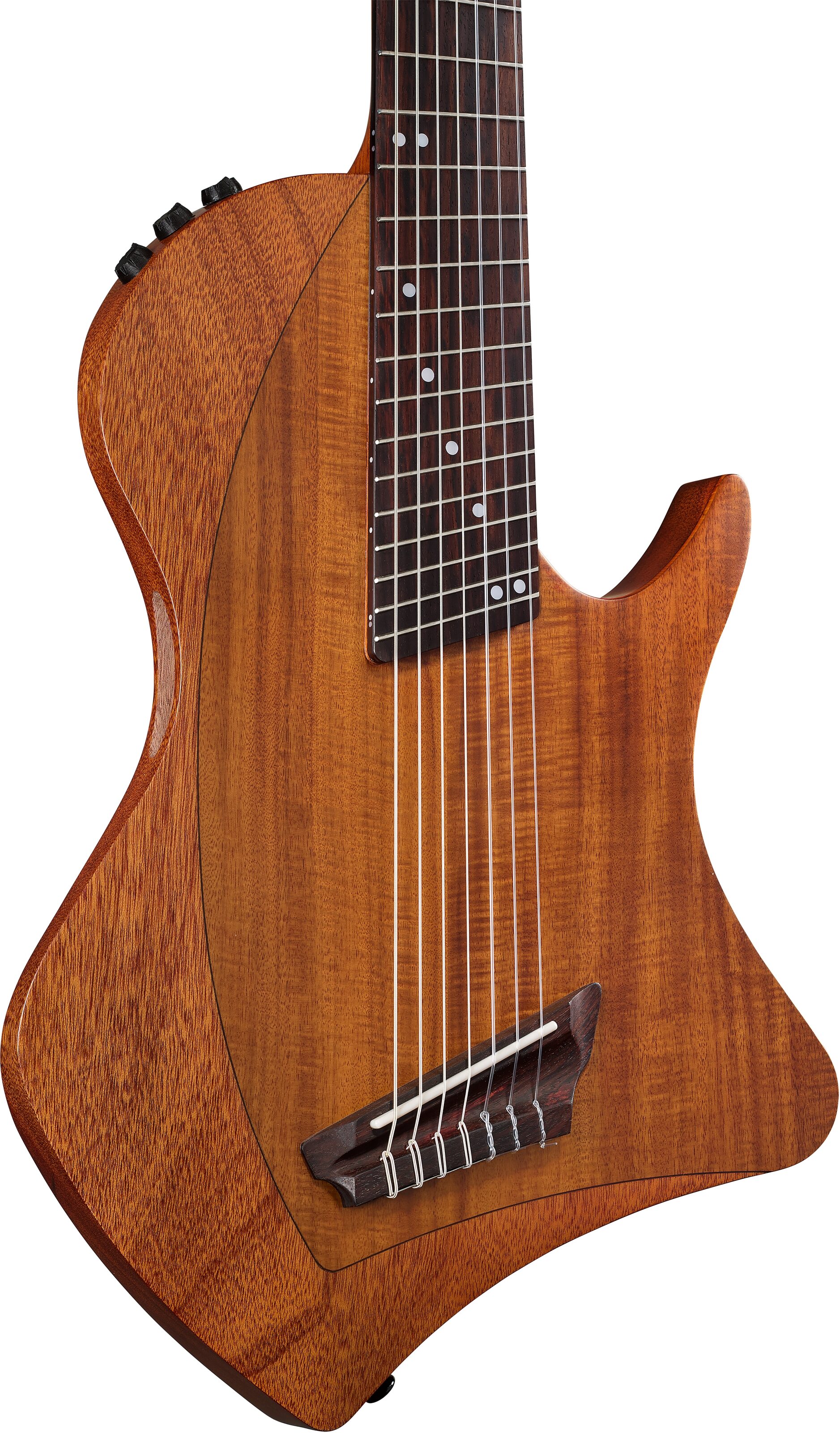 Cordoba Abasi Stage 7 Classical Acoustic-Electric Guitar (with Gig Bag), Acacia, Action Position Back