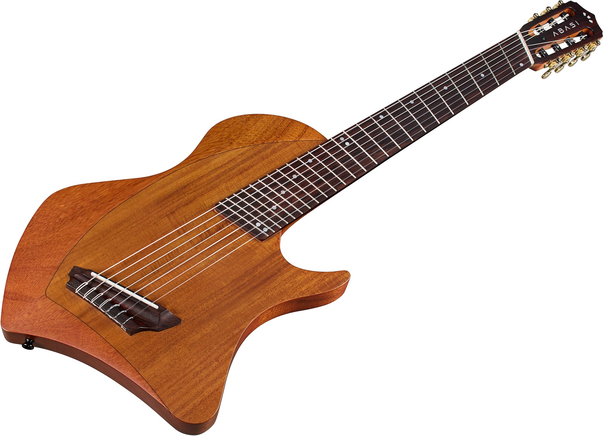 Cordoba Abasi Stage 7 Classical Acoustic-Electric Guitar (with Gig Bag), Acacia, Action Position Back