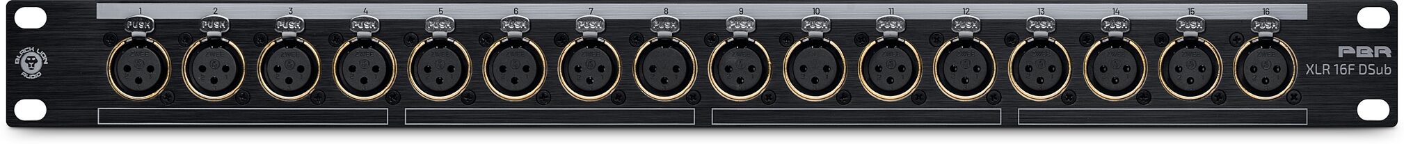 Black Lion Audio PBR XLR 16F DSub 16-Point XLR-F Patch Bay, New, Action Position Back