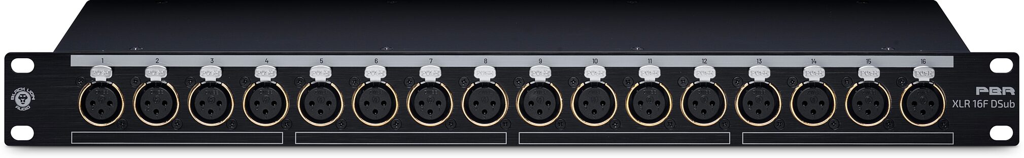 Black Lion Audio PBR XLR 16F DSub 16-Point XLR-F Patch Bay, New, Action Position Back