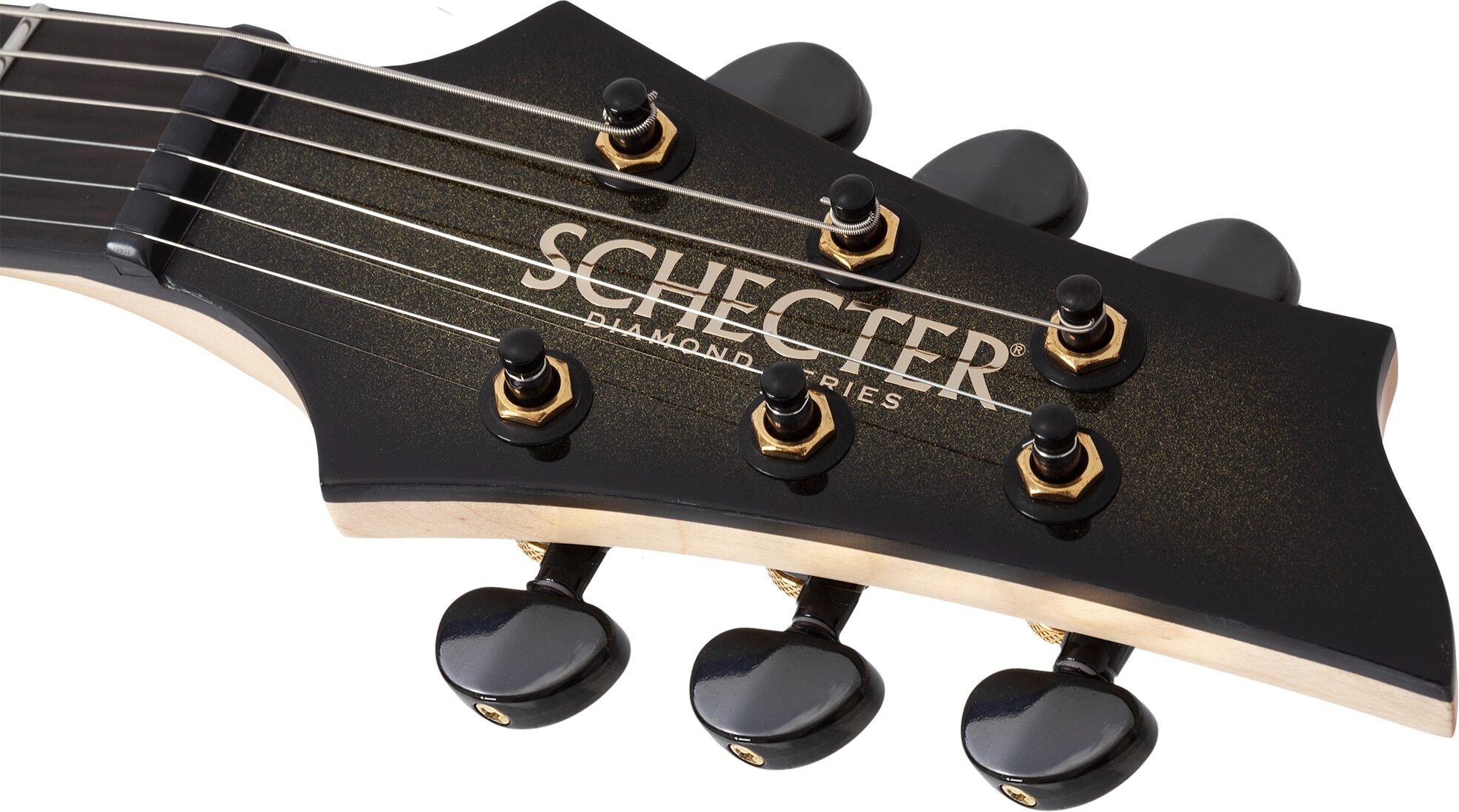Schecter C-1 50th Anniversary Electric Guitar, Gold Burst, Open Box (Very Good), Action Position Back