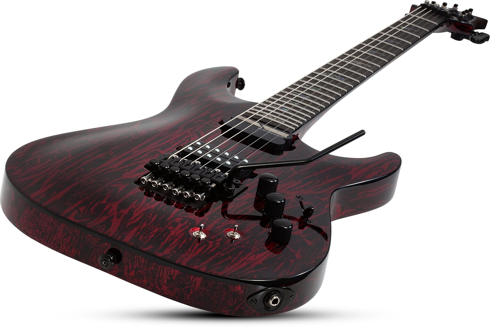 Schecter C-1 FRS Silver Mountain Electric Guitar, Action Position Back