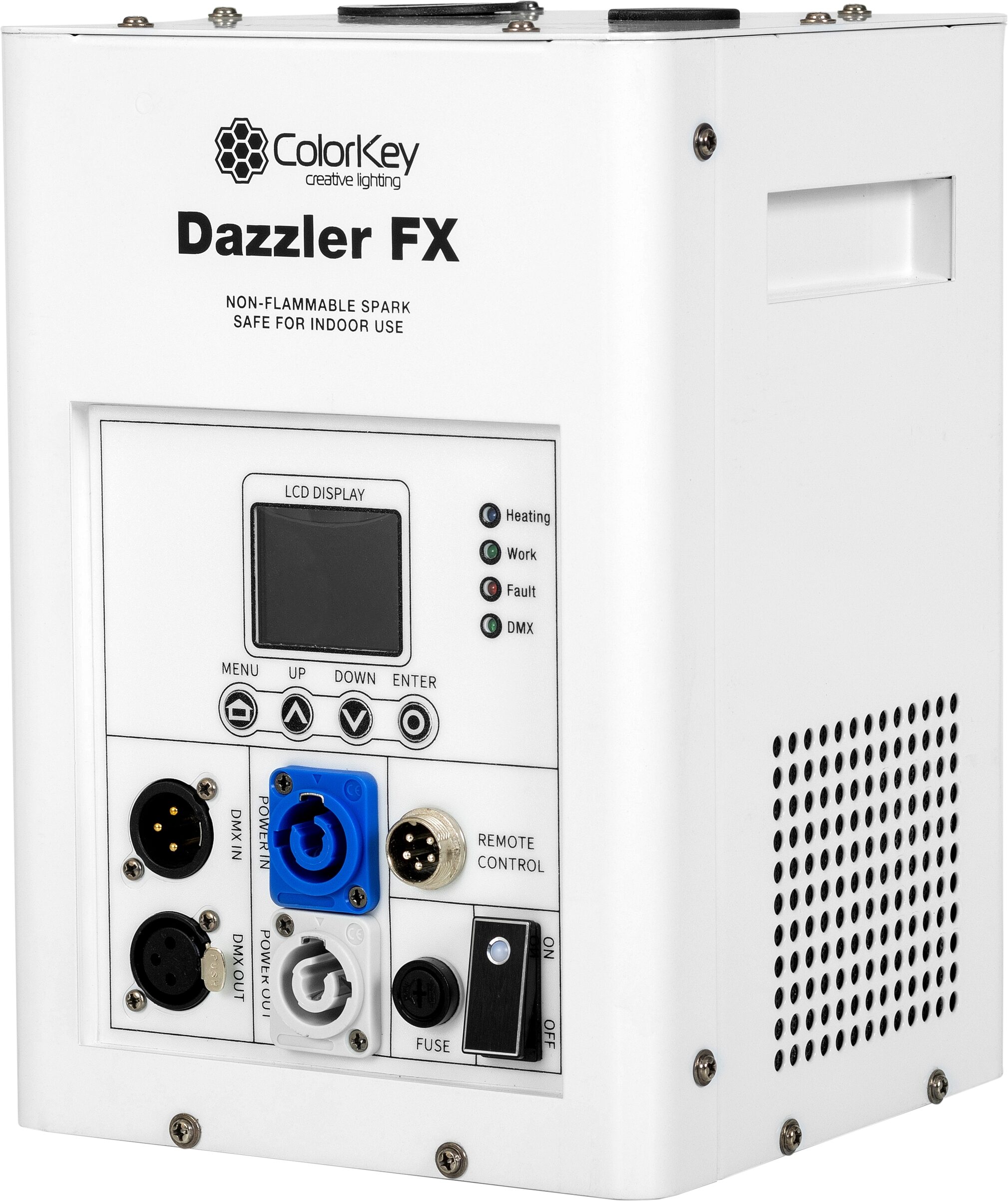 ColorKey Dazzler FX Cold Spark Machine, Action Position Back