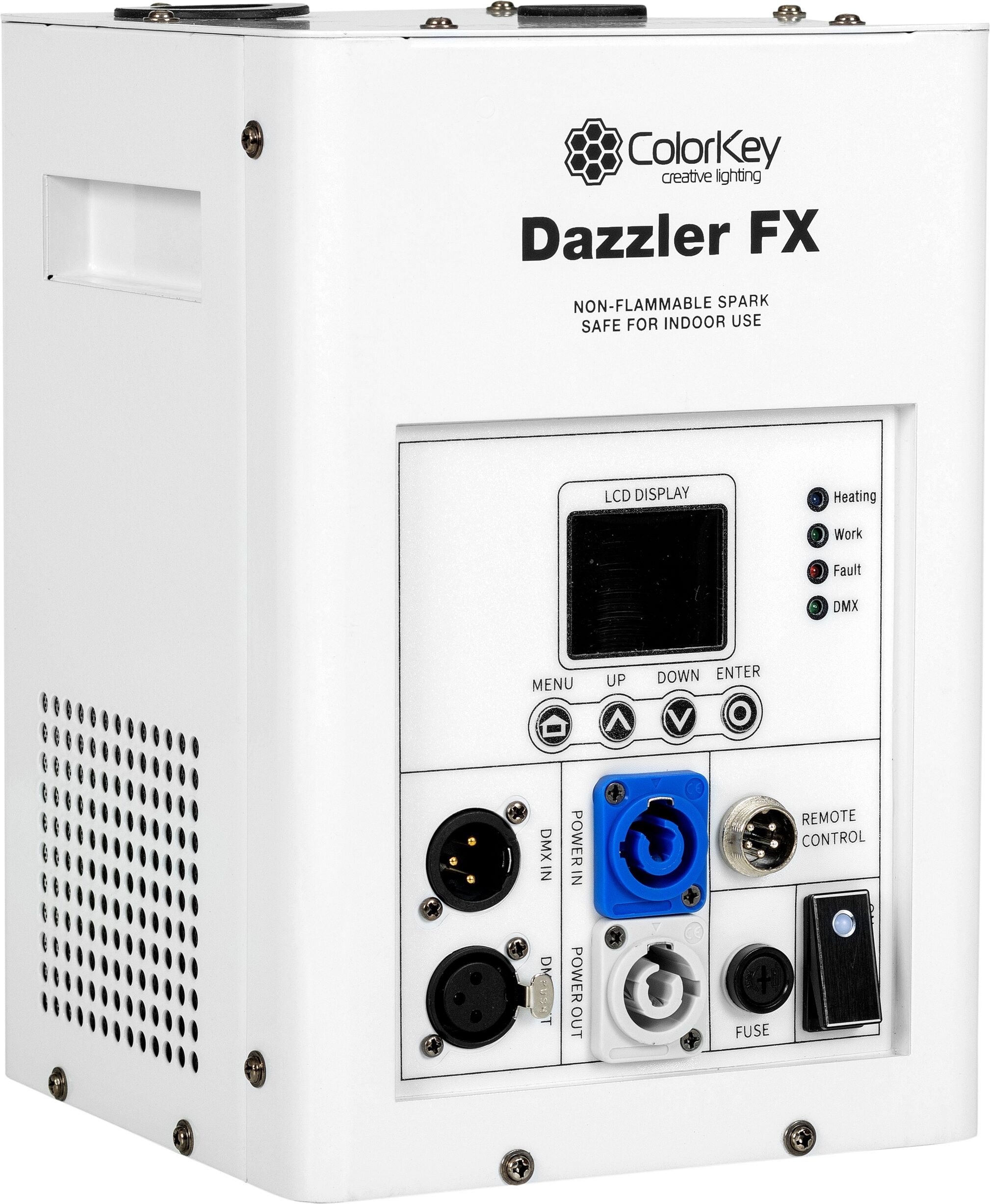 ColorKey Dazzler FX Cold Spark Machine, Action Position Front