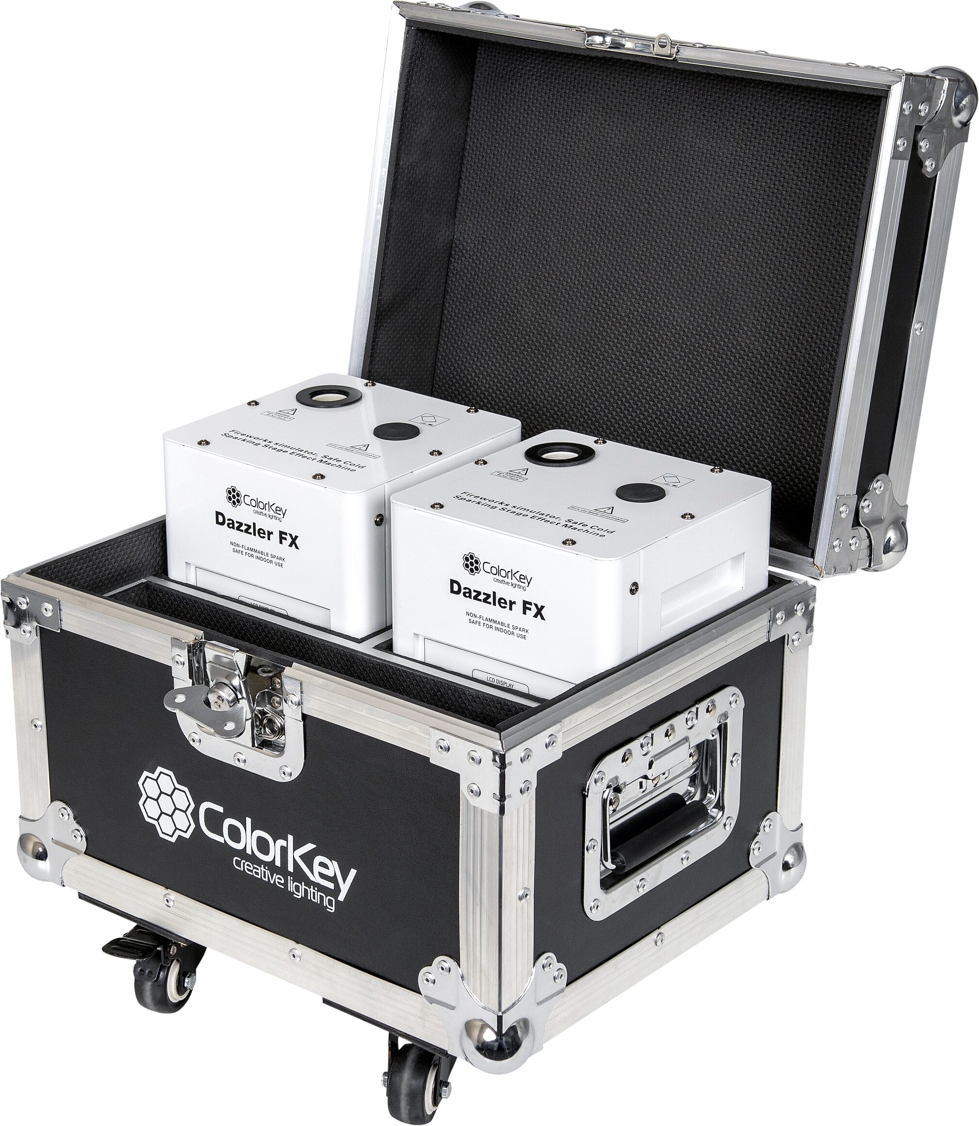 ColorKey Dazzler FX Cold Spark Machine, Action Position Front