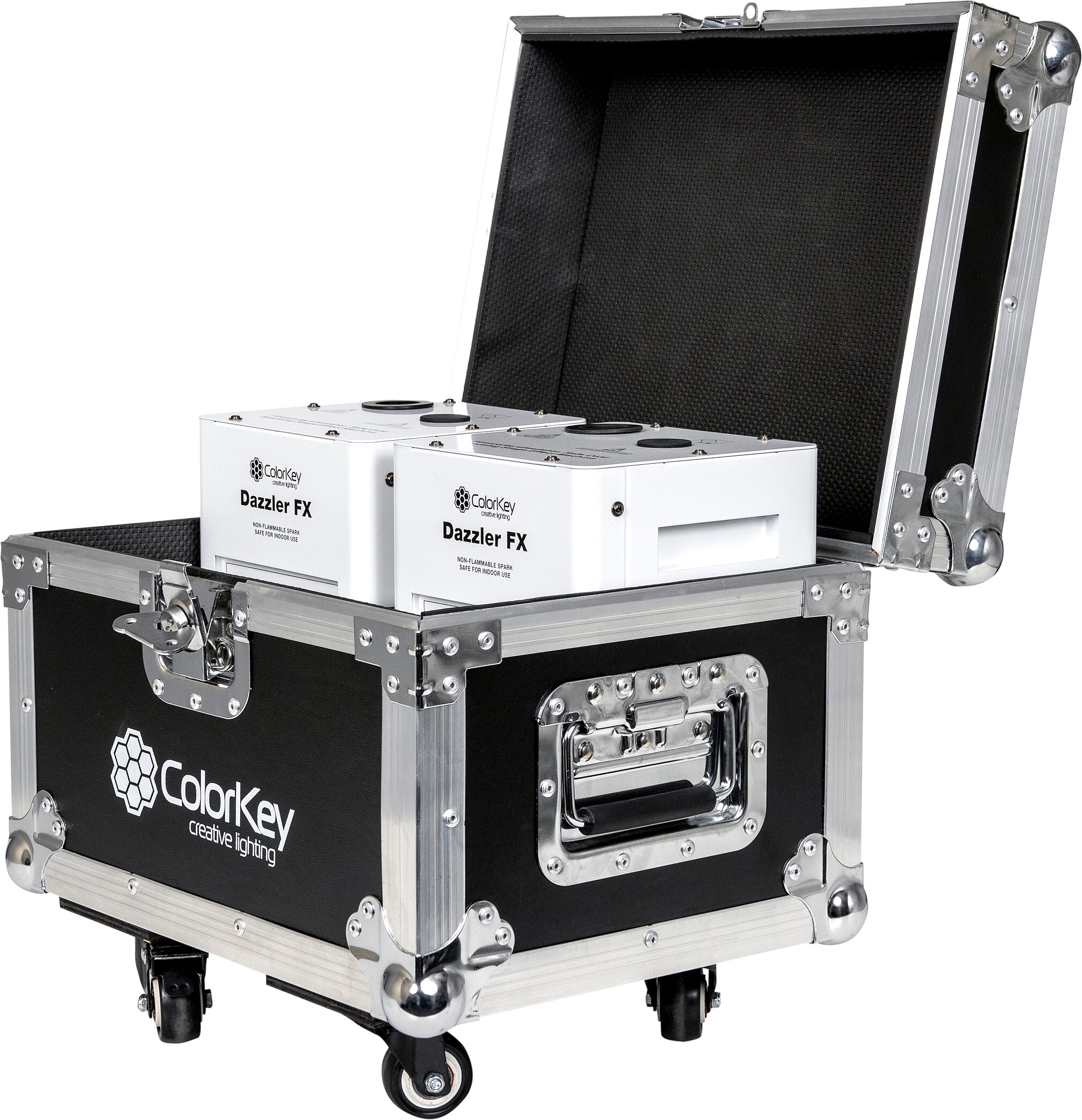 ColorKey Dazzler FX Cold Spark Machine, Action Position Front