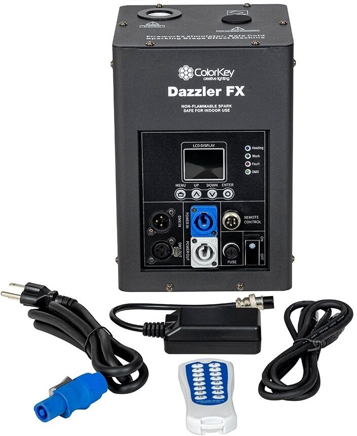 ColorKey Dazzler FX Cold Spark Machine, Action Position Back