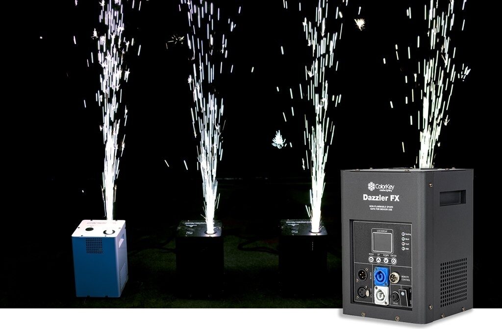 ColorKey Dazzler FX Cold Spark Machine, Action Position Back