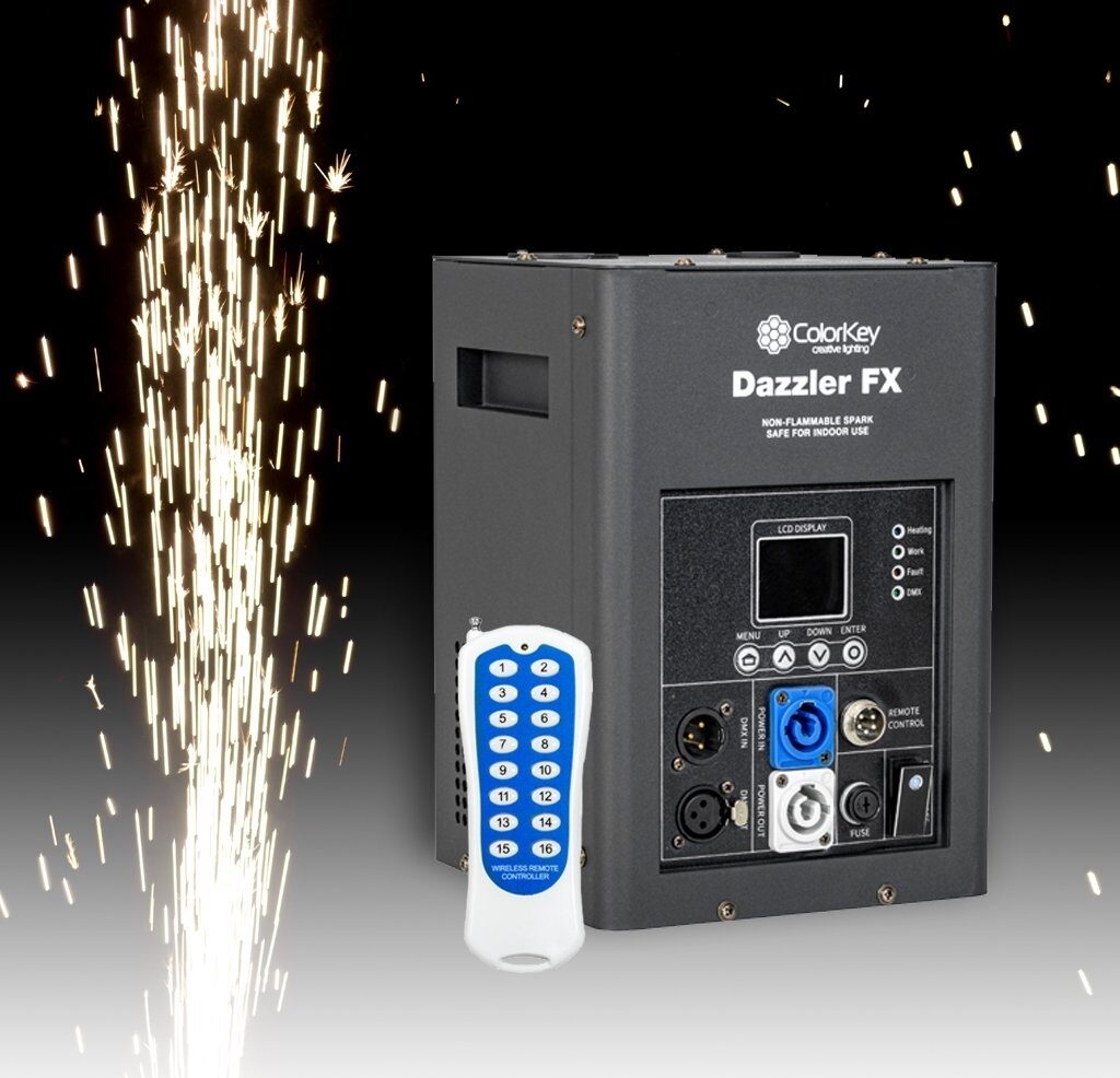ColorKey Dazzler FX Cold Spark Machine, Action Position Back