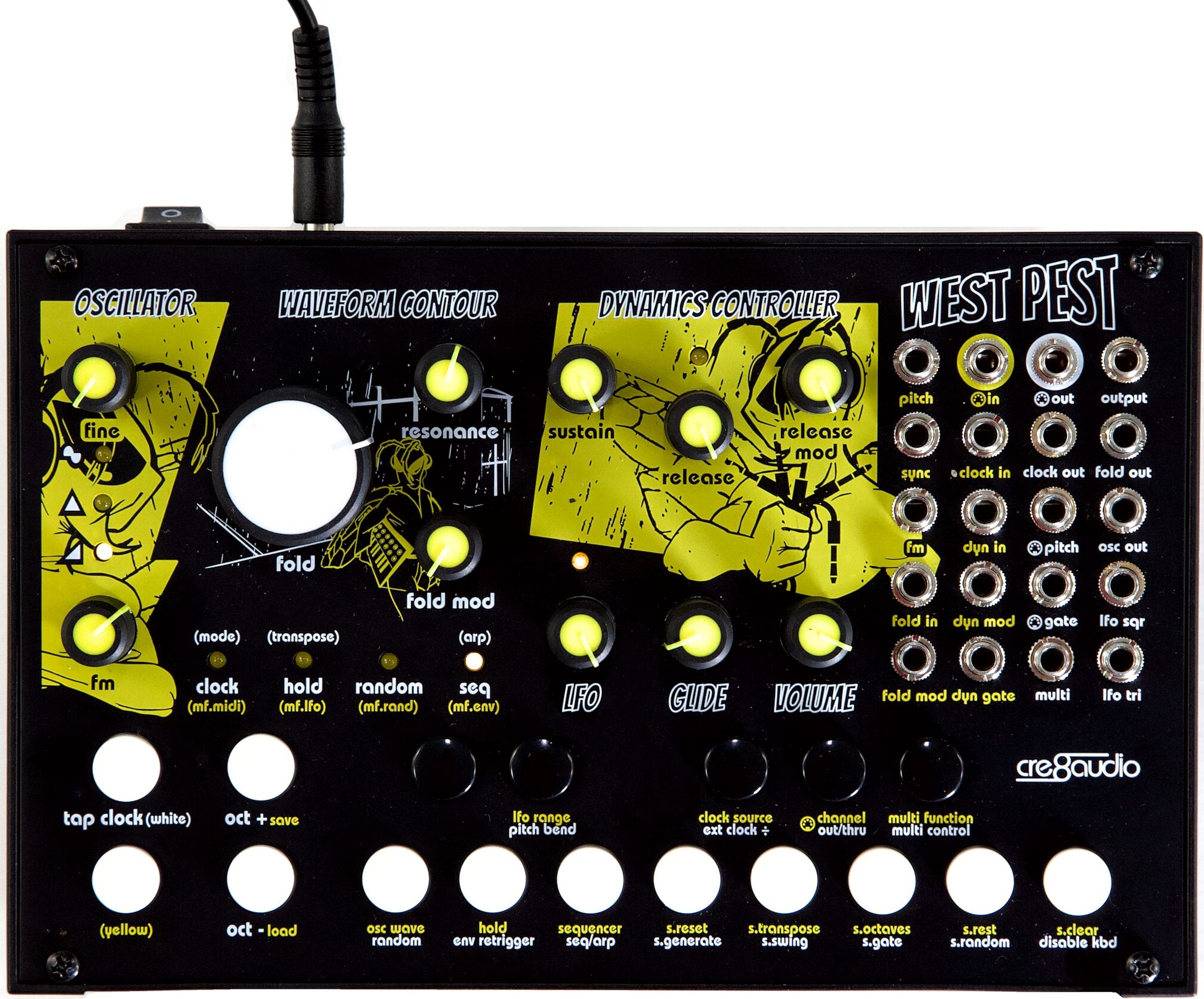 Cre8Audio West Pest Desktop Synthesizer, New, Action Position Back
