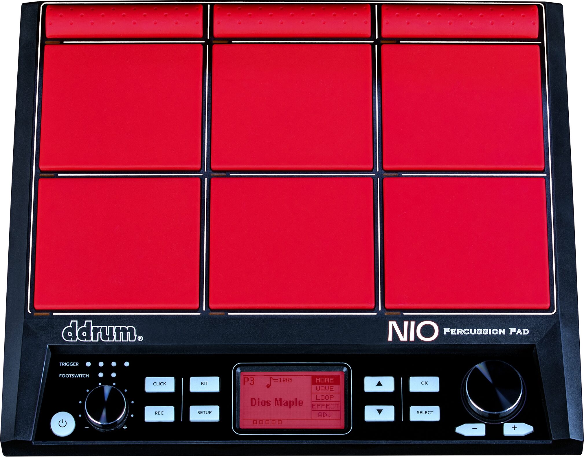 ddrum NIO Electronic Percussion Pad, New, Action Position Back
