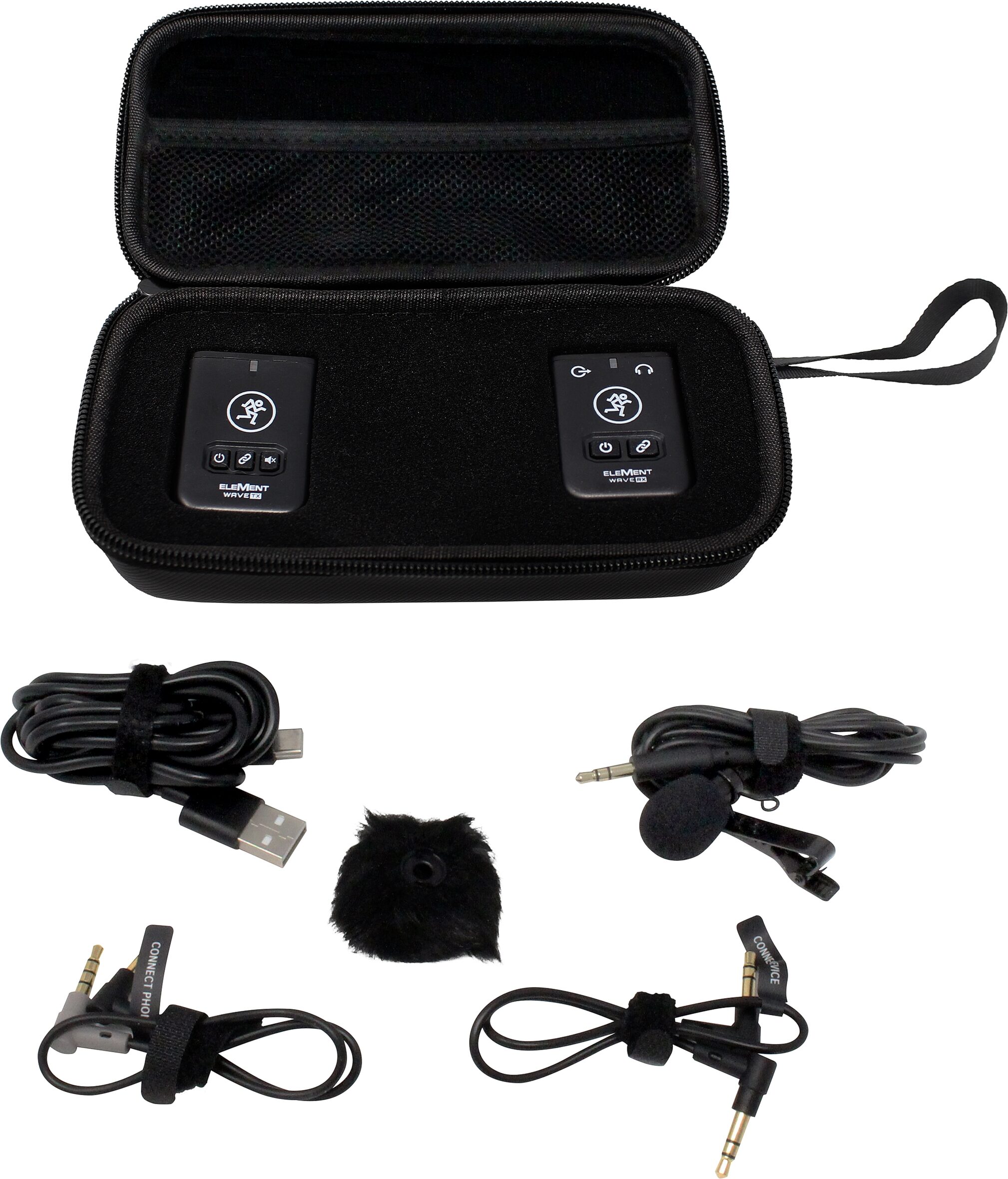 Mackie EleMent Wave LAV Lavalier Wireless Microphone System, Open Box (Like New), Action Position Back