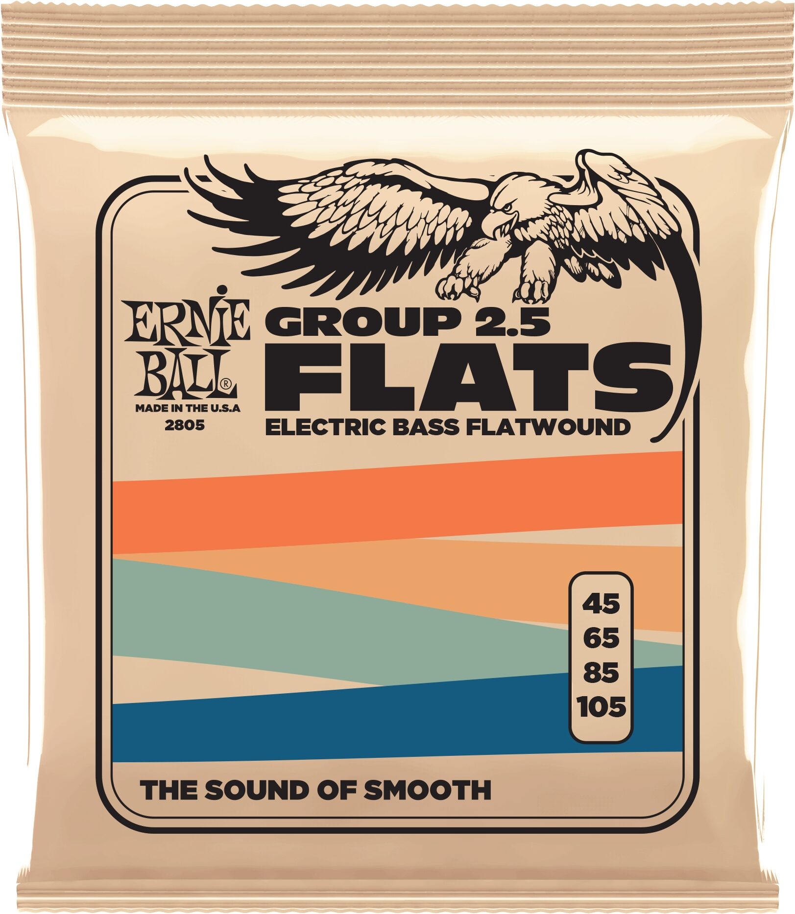 Ernie Ball Flatwound Electric Bass Strings, New, Action Position Back