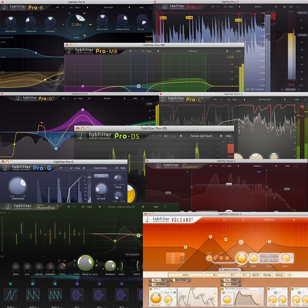 FabFilter FX Bundle Plug-in Software, Digital Download, Rear detail Front