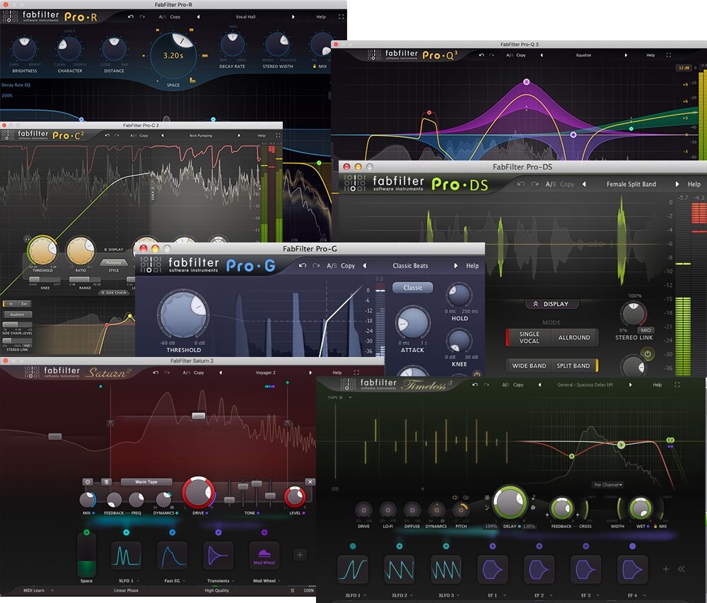 FabFilter Mixing Bundle Plug-ins Software, Digital Download, Screenshot Front