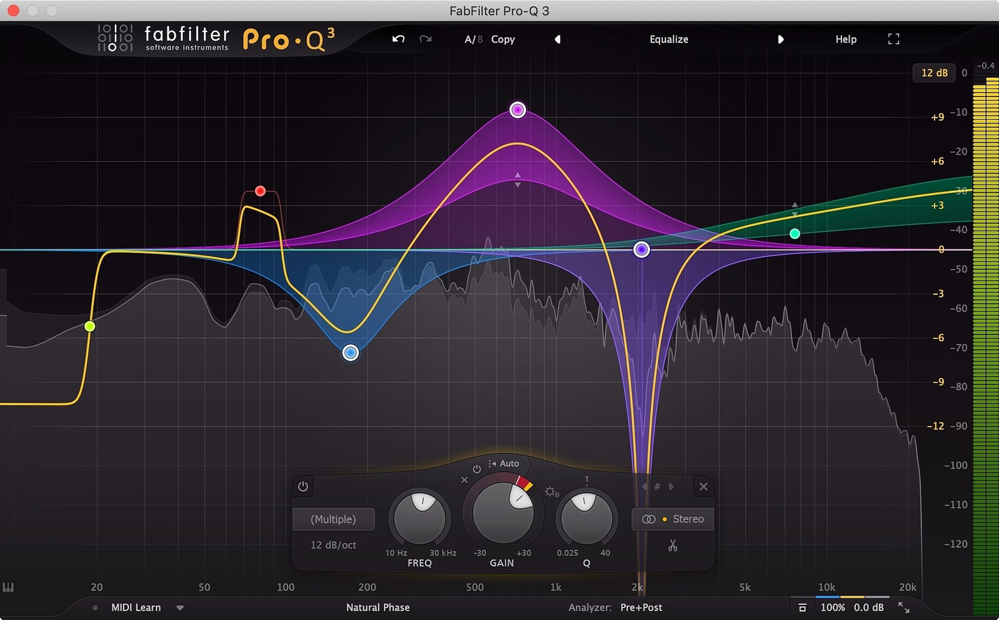 FabFilter Pro-Q 4 Equalizer Audio Plug-in Software, Digital Download, Screenshot Front