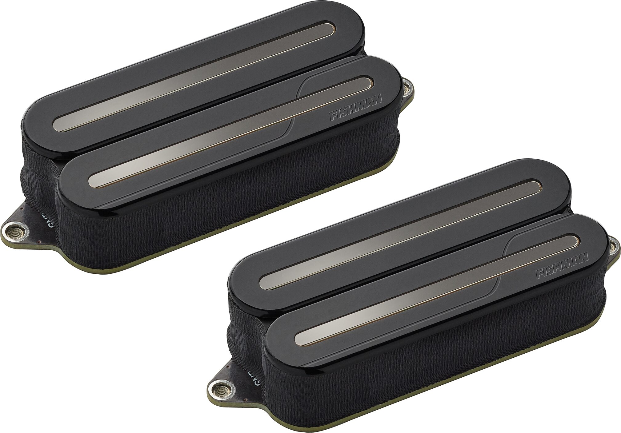 Fishman Fluence Modern Open-Core HB-7 Humbucker 7-String Electric Guitar Pickup Set, Black with Black Nickel Blades, Action Position Back