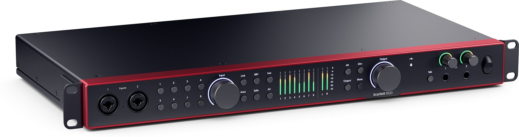 Focusrite Scarlett 18i20 Gen 4 USB Audio Interface, New, Rack Ears Left