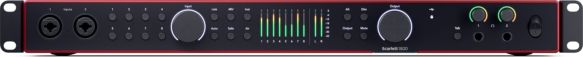 Focusrite Scarlett 18i20 Gen 4 USB Audio Interface, New, Rack Ears Front