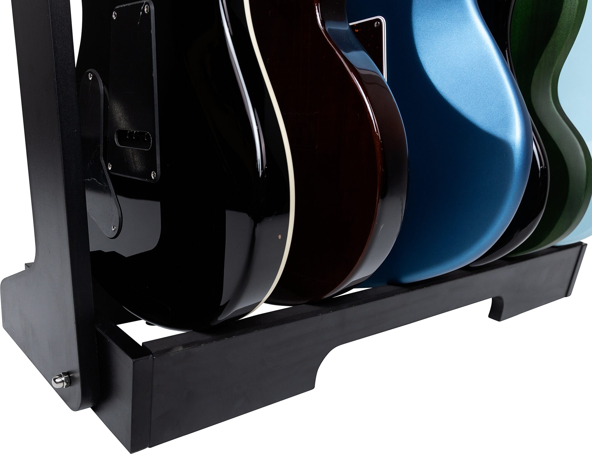 Gator Wooden Guitar Rack, Black, GFW-GTR-WD6RK, Action Position Back
