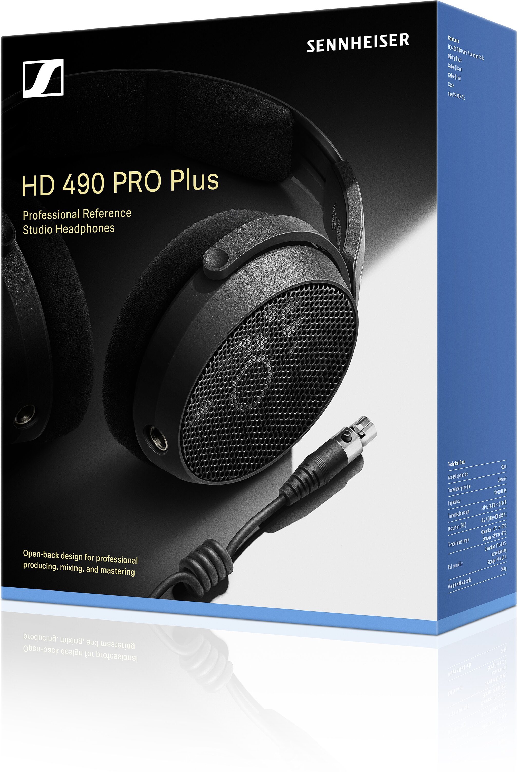 Sennheiser HD 490 PRO Plus Open-Back Studio Headphones, New, Packaging