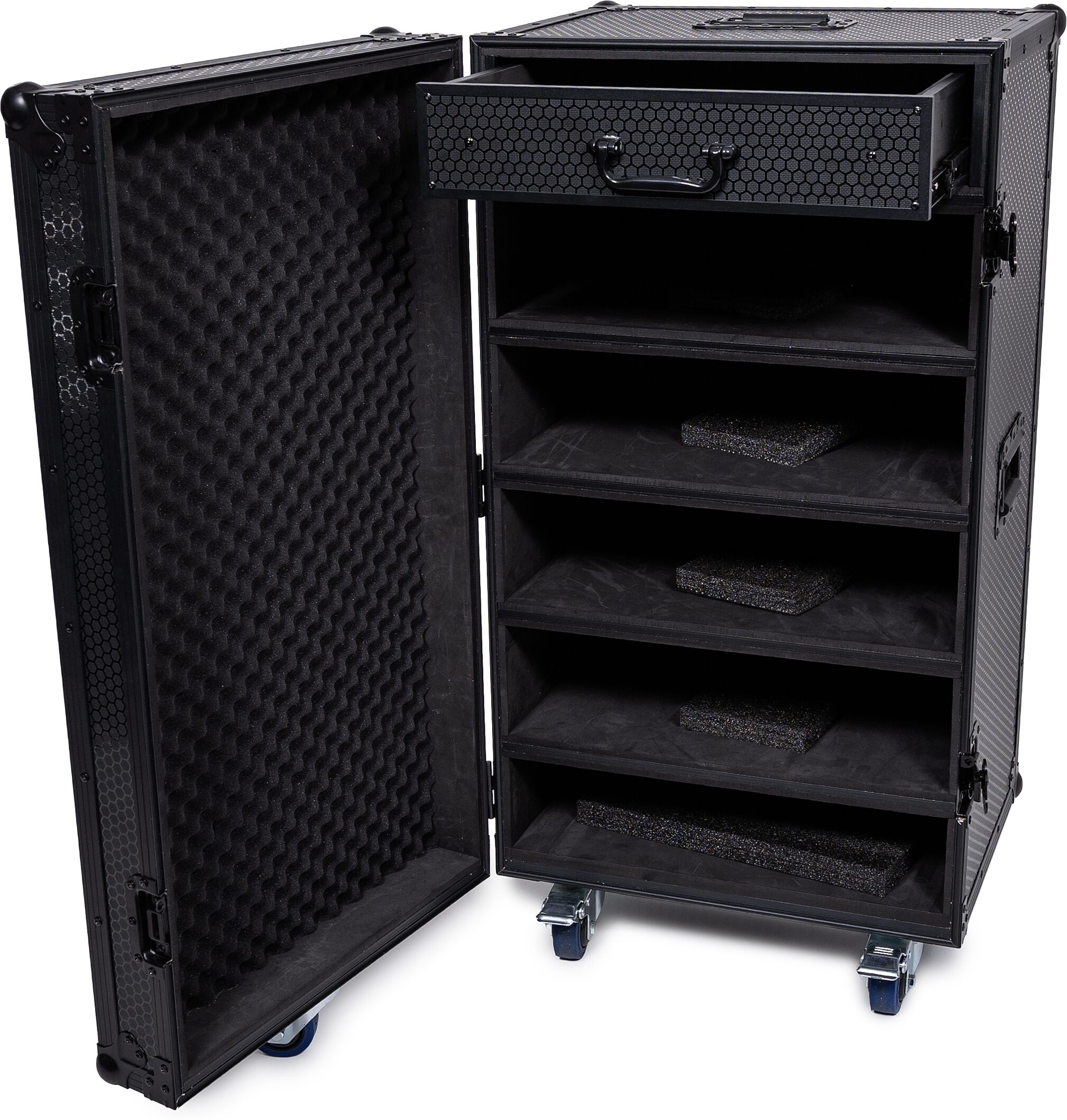 Headliner Pitch Black CD-J and Mixer Touring Case, New, Action Position Back
