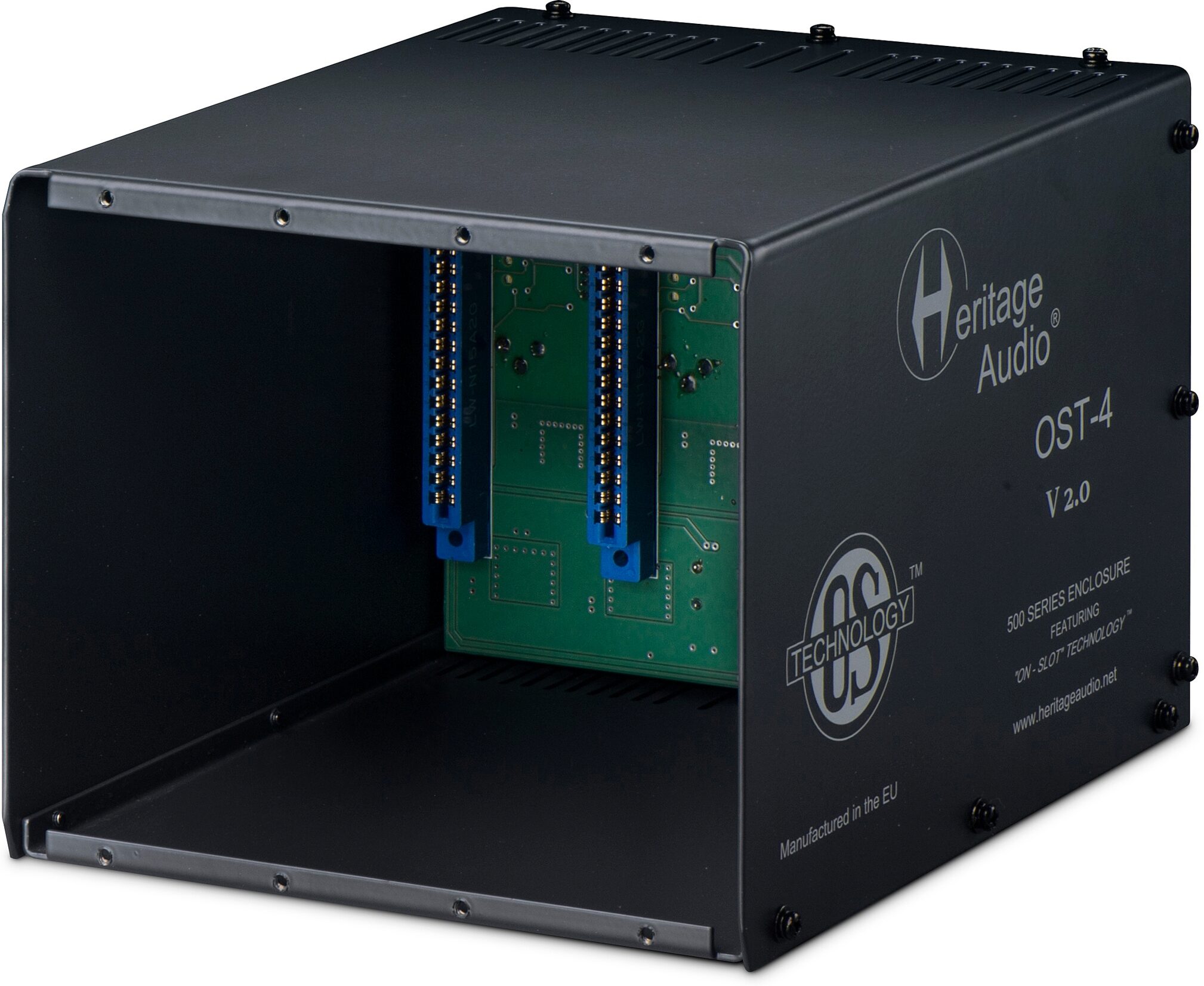 Heritage Audio OST-4 V2 Four-Slot 500 Series Enclosure, New, Action Position Back