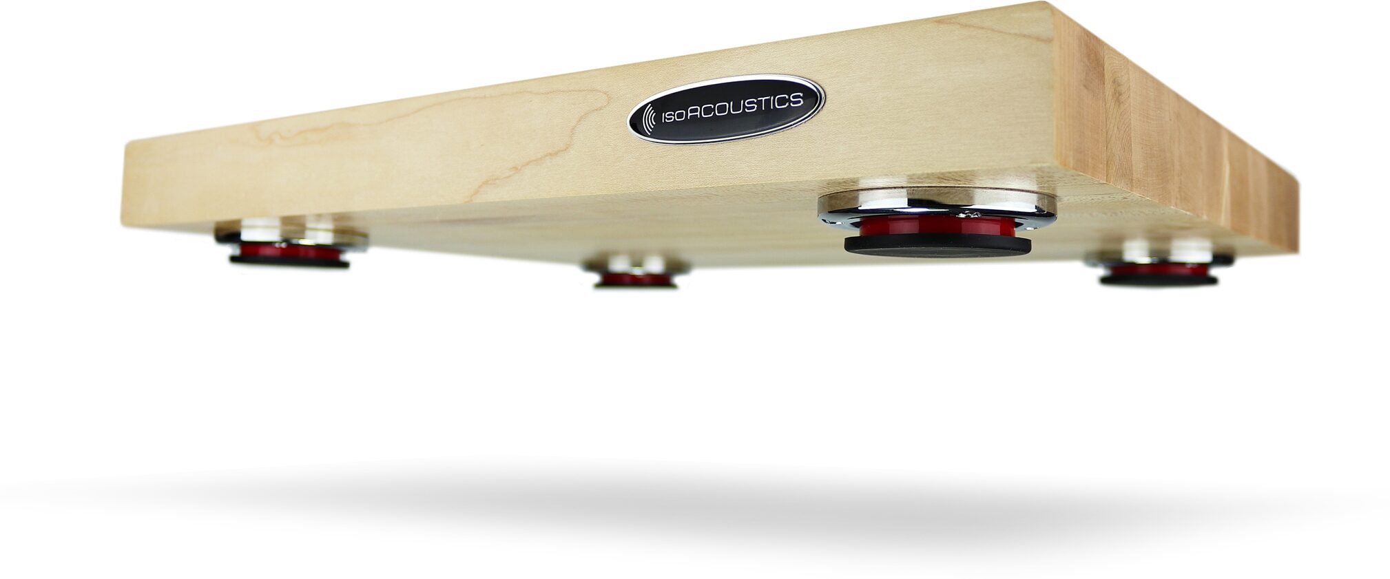 IsoAcoustics MA18175 Delos Butcher Block Turntable Isolation Platform, New, Action Position Back