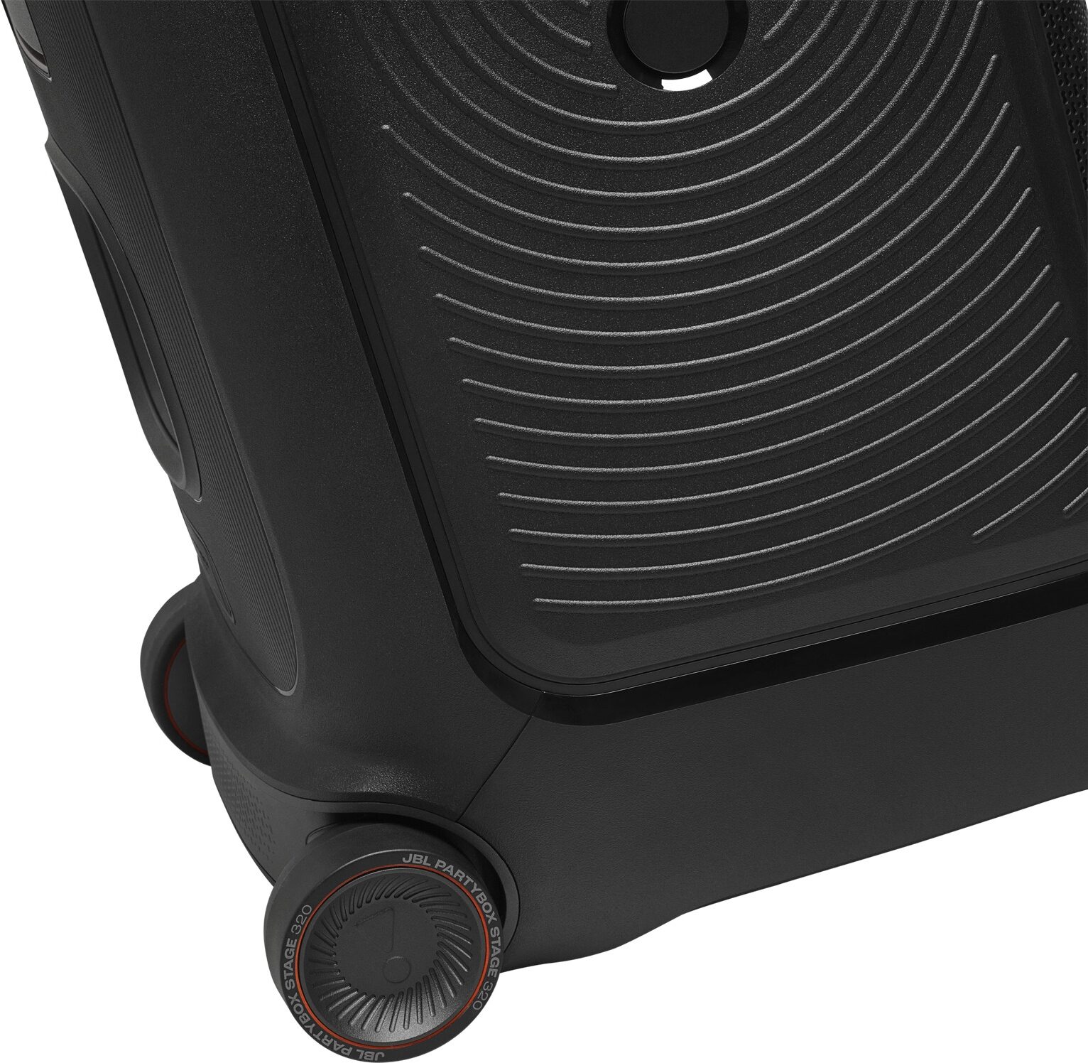 JBL PartyBox Stage 320 Portable Party Speaker, New, Detail Wheel
