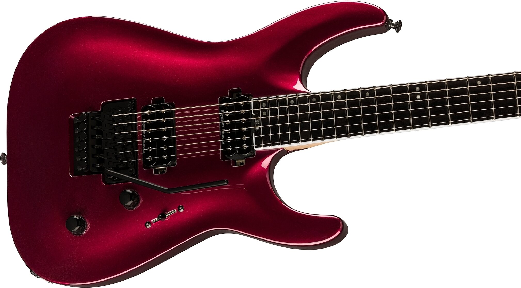 Jackson Pro Plus Dinky DKAQ Electric Guitar (with Gig Bag), Oxblood, Open Box (Good), Action Position Back