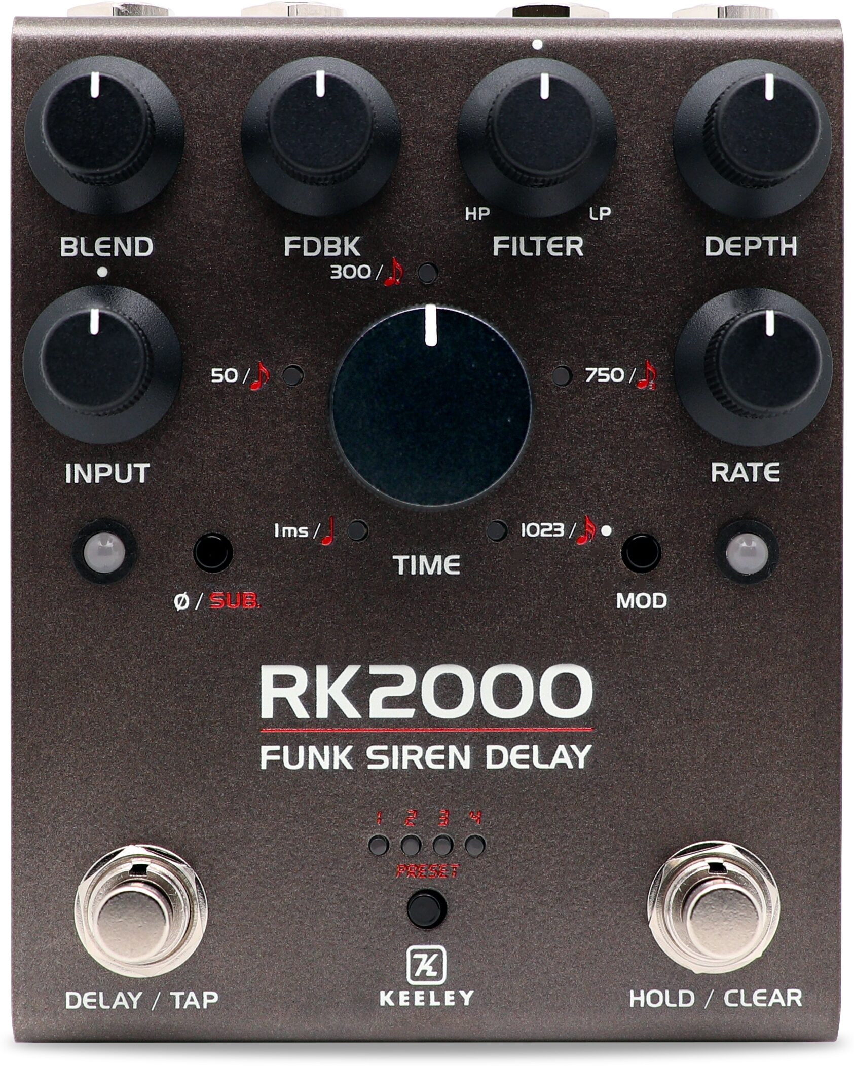 Keeley RK2000 Funk Siren Delay Pedal, New, Main