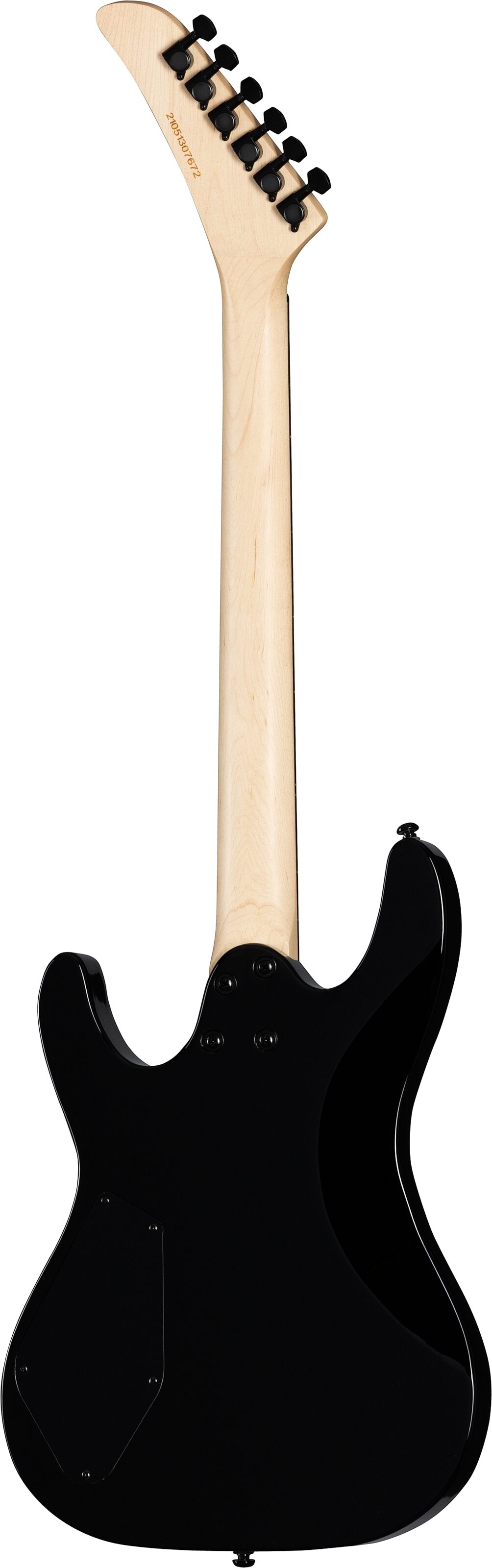 Kramer Striker Figured HSS Electric Guitar, Laurel Fingerboard, Transparent Black, Open Box (Very Good), Action Position Back