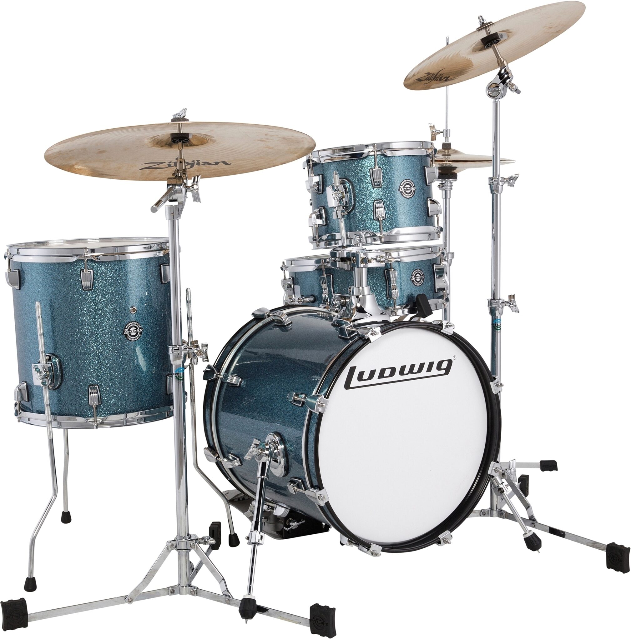 Ludwig LC179XX Breakbeats by Questlove Compact Drum Shell Kit, 4-Piece, Action Position Back