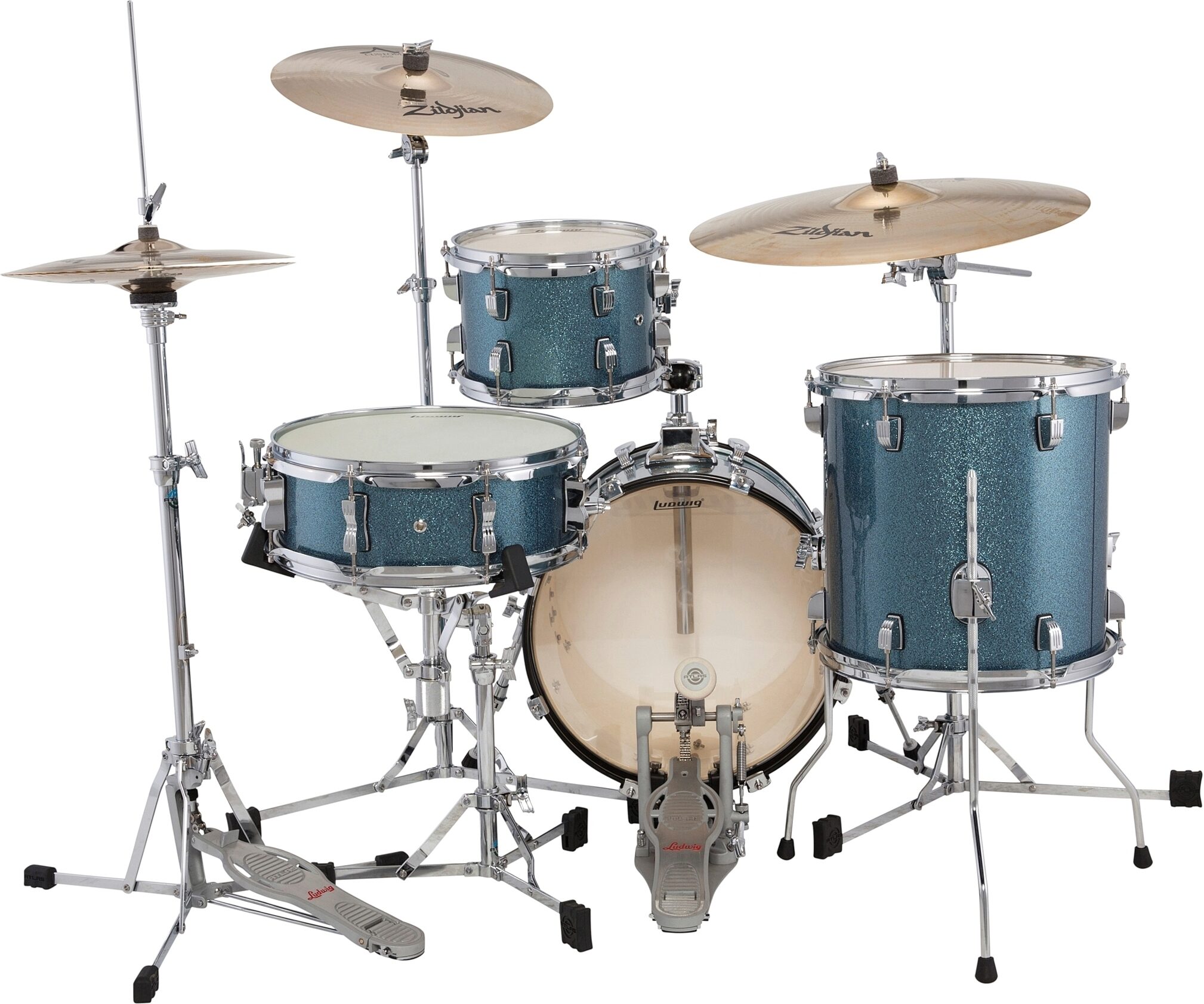 Ludwig LC179XX Breakbeats by Questlove Compact Drum Shell Kit, 4-Piece, Action Position Back