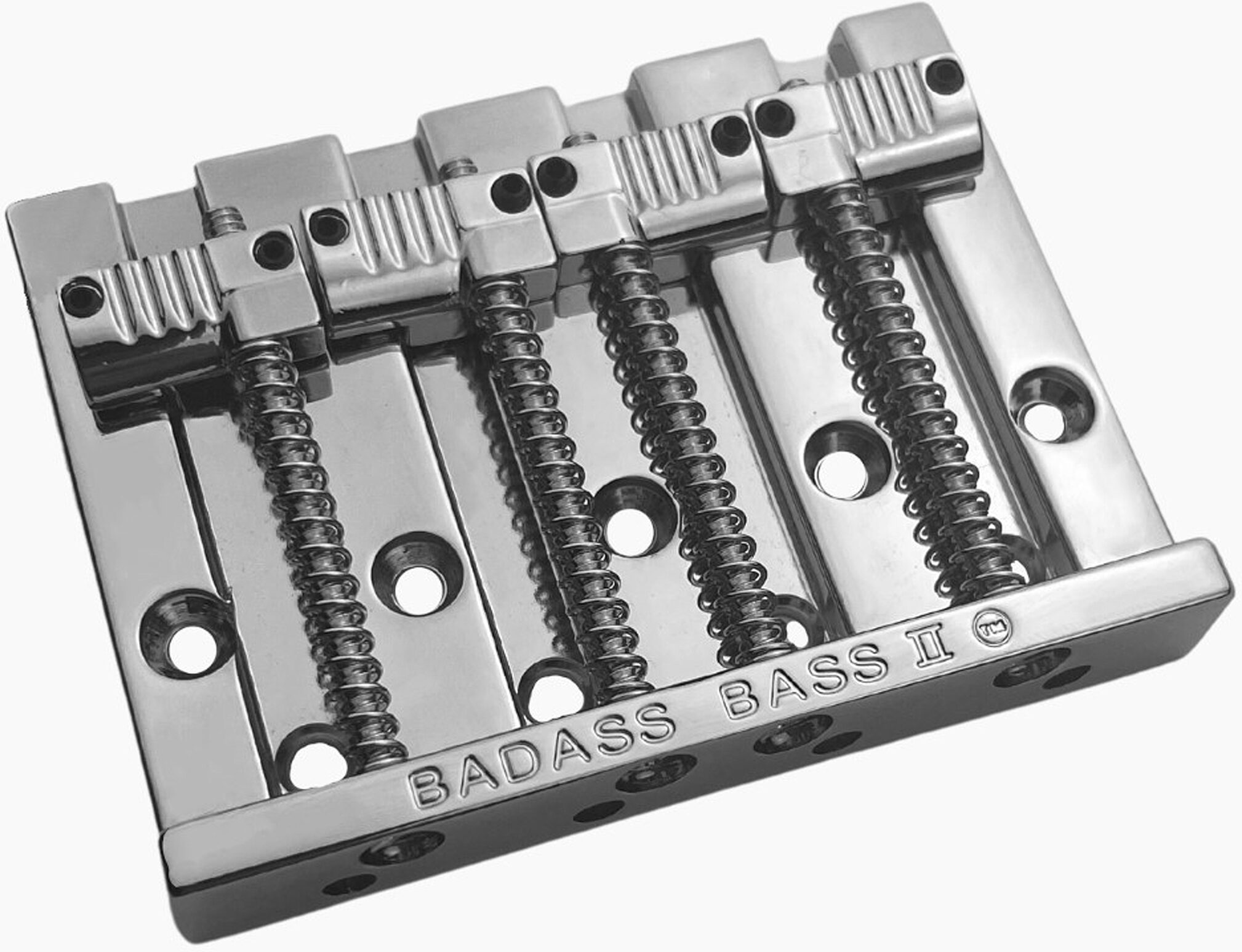 Leo Quan BB-3342-003 Badass II Bass Bridge, Chrome, Action Position Back