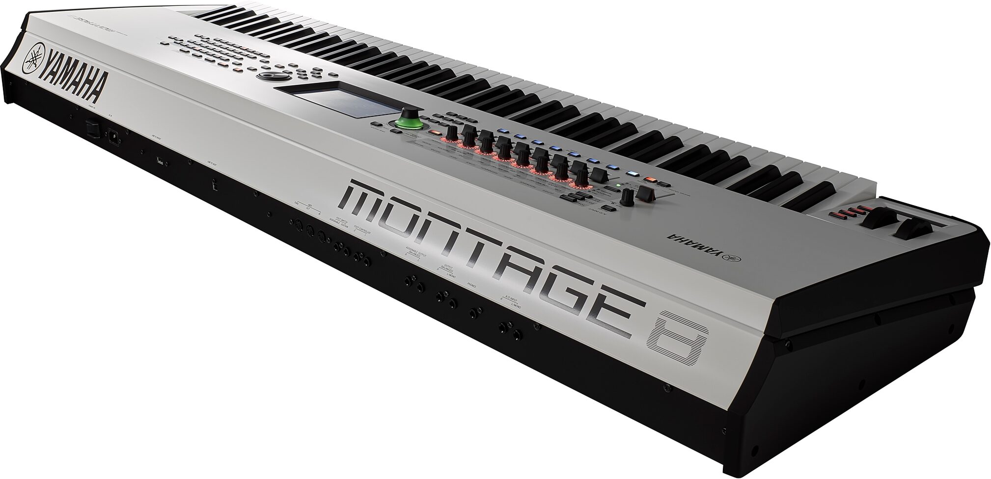 Yamaha Montage 8 Keyboard Synthesizer, 88-Key, Angle