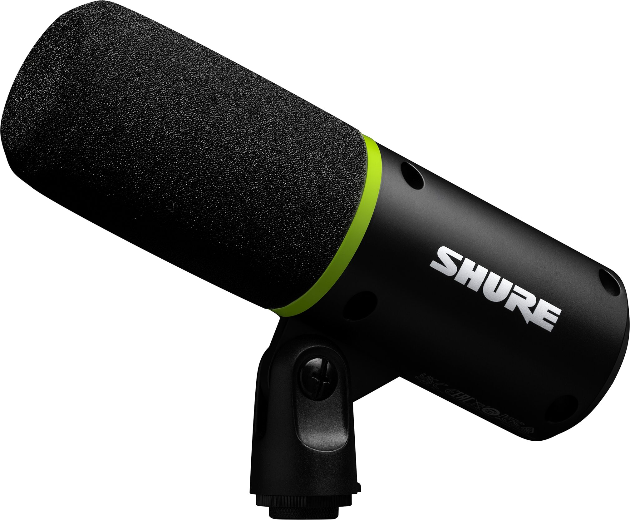 Shure MV6 Dynamic Cardioid USB Gaming Microphone, Black, Action Position Back