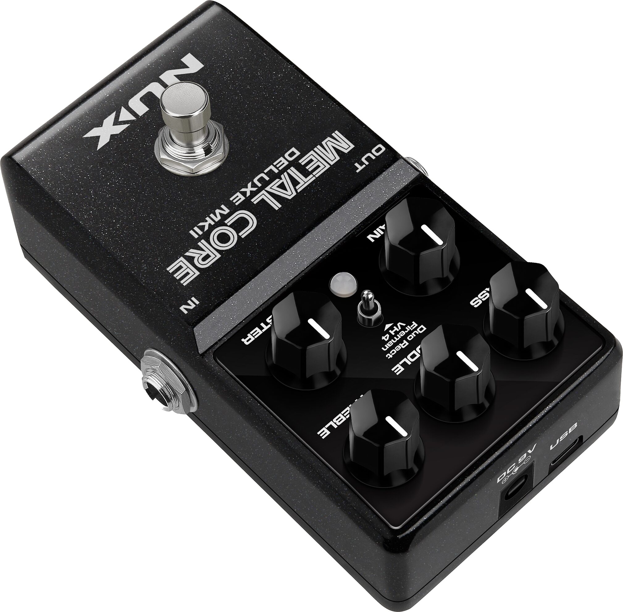 NUX Metal Core Deluxe MKII Hi Gain Distortion Pedal, New, Action Position Back
